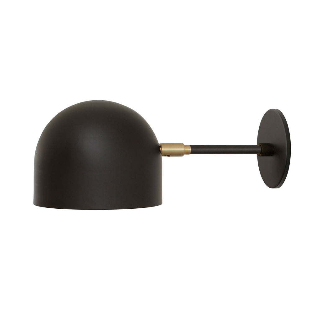Amélie Sconce 8" Shown in Matte Black with Brass.