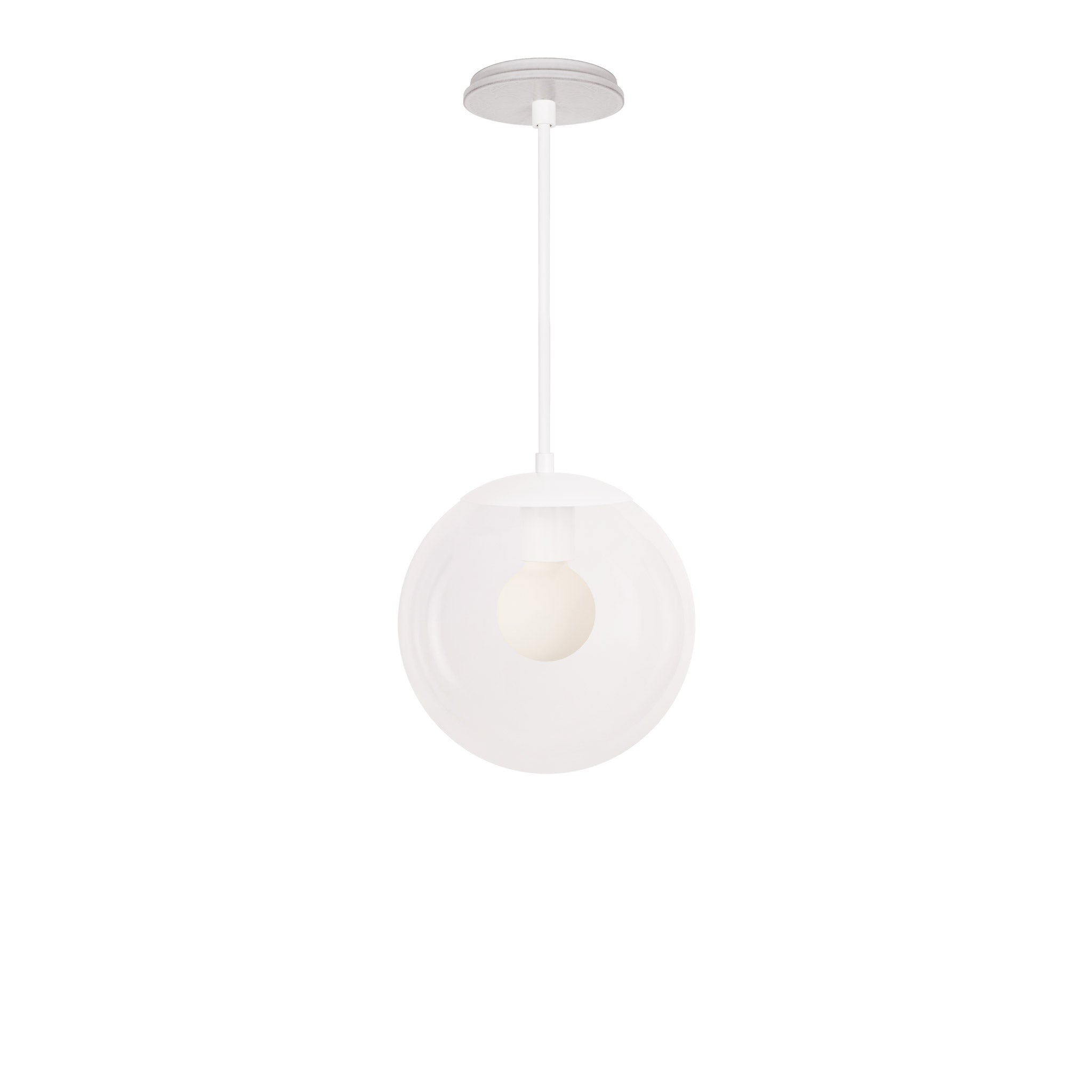 Alto Rod 10” Clear shown in White with a Brownstone White Star Ceramic Canopy