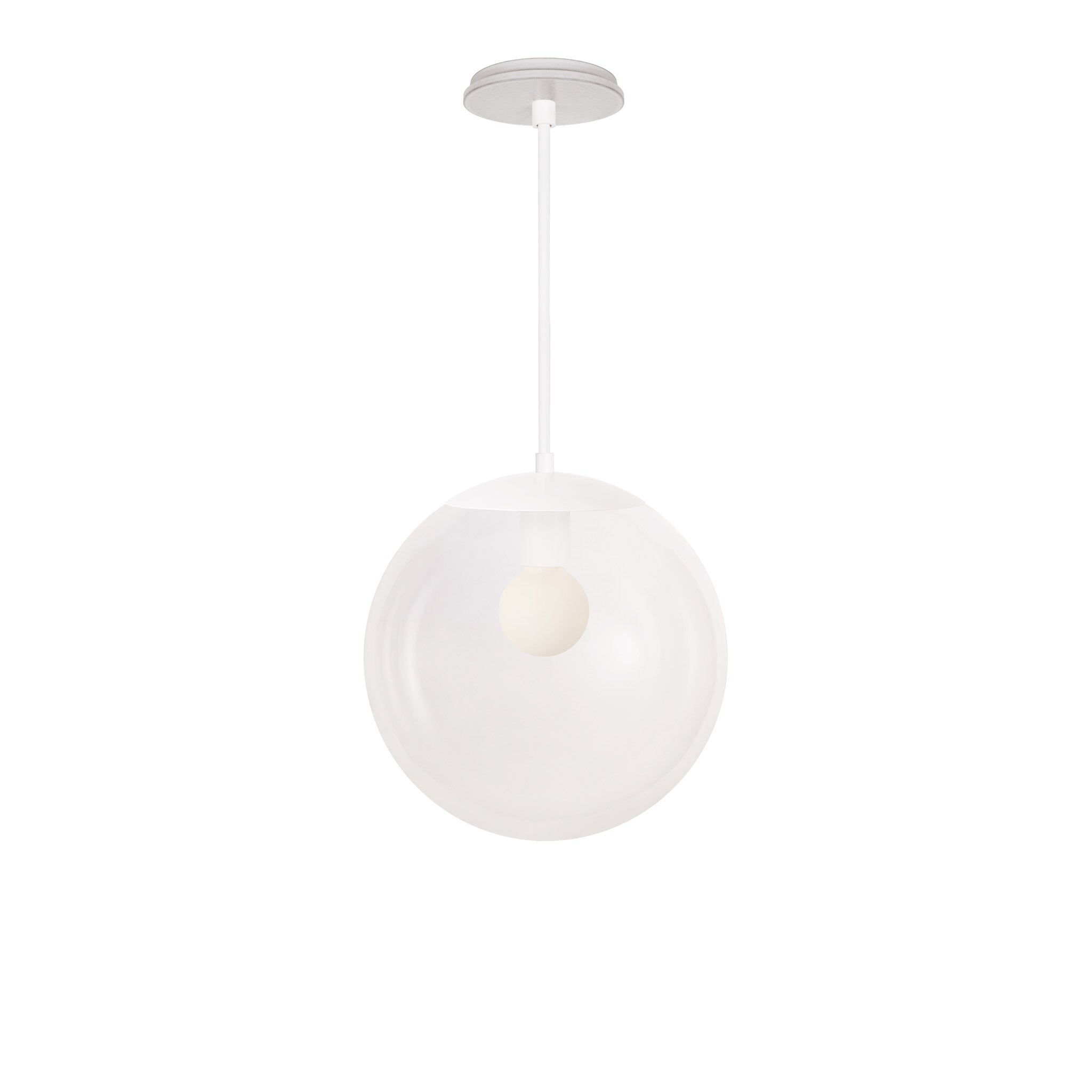 Alto Rod 12” Clear shown in White with a Brownstone White Star Ceramic Canopy