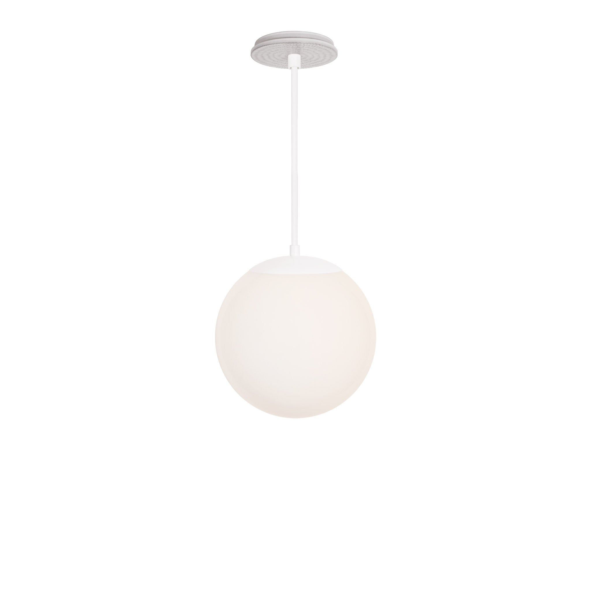 Alto Rod 10” Opal shown in White with a Brownstone White Sunflower Ceramic Canopy