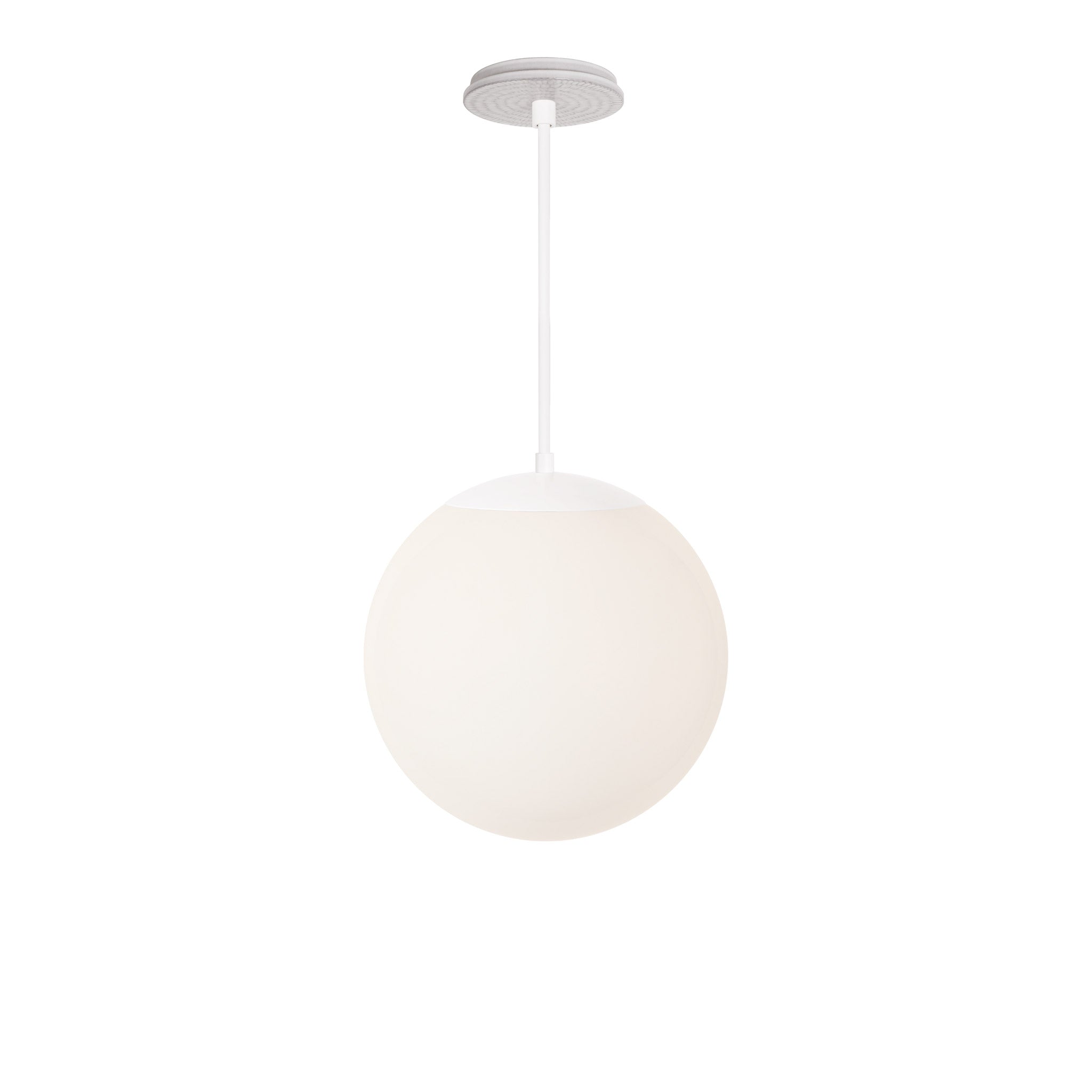 Alto Rod 12” Opal shown in White with a Brownstone White Sunflower Ceramic Canopy