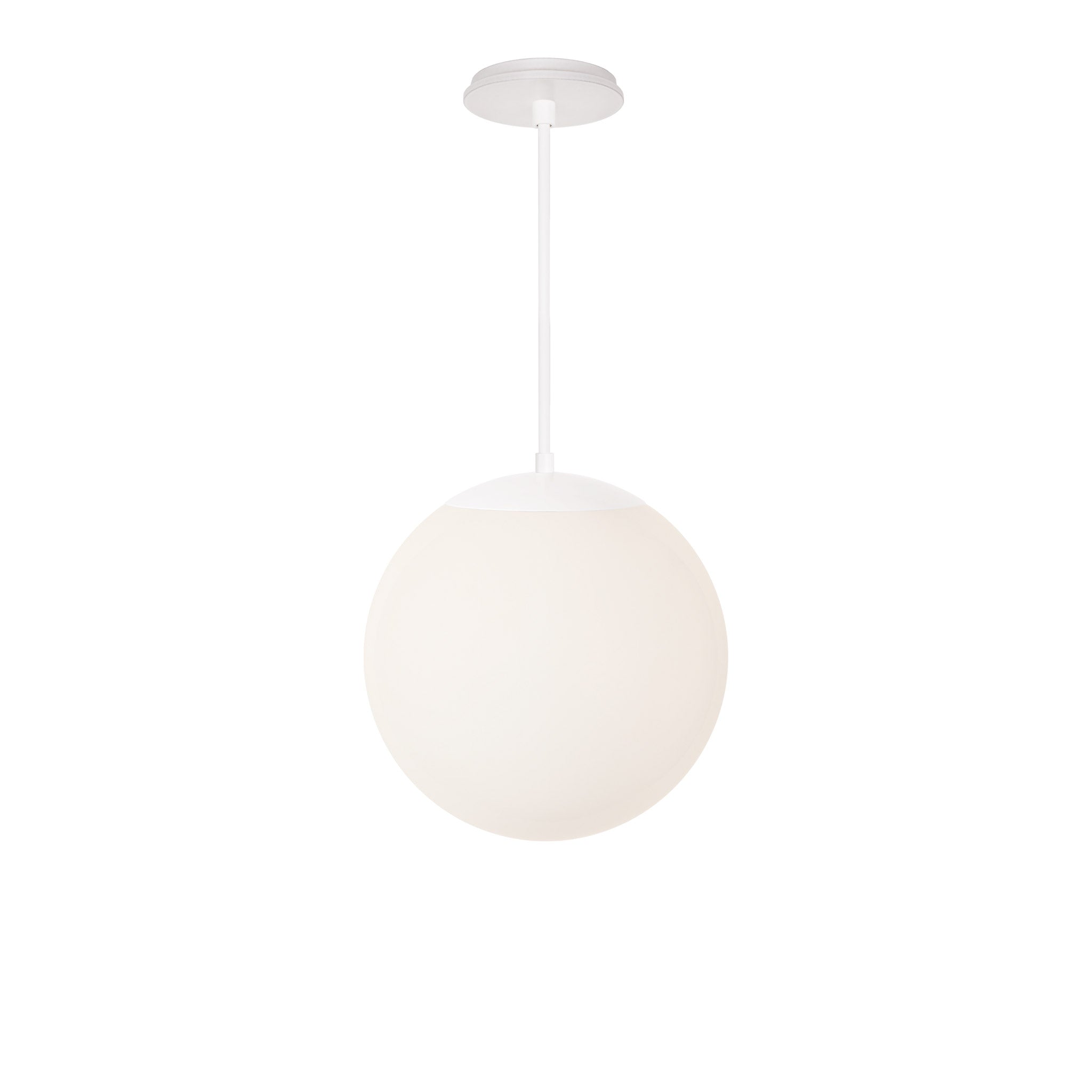 Alto Rod 12” Opal shown in White with a Brownstone White Swift Ceramic Canopy