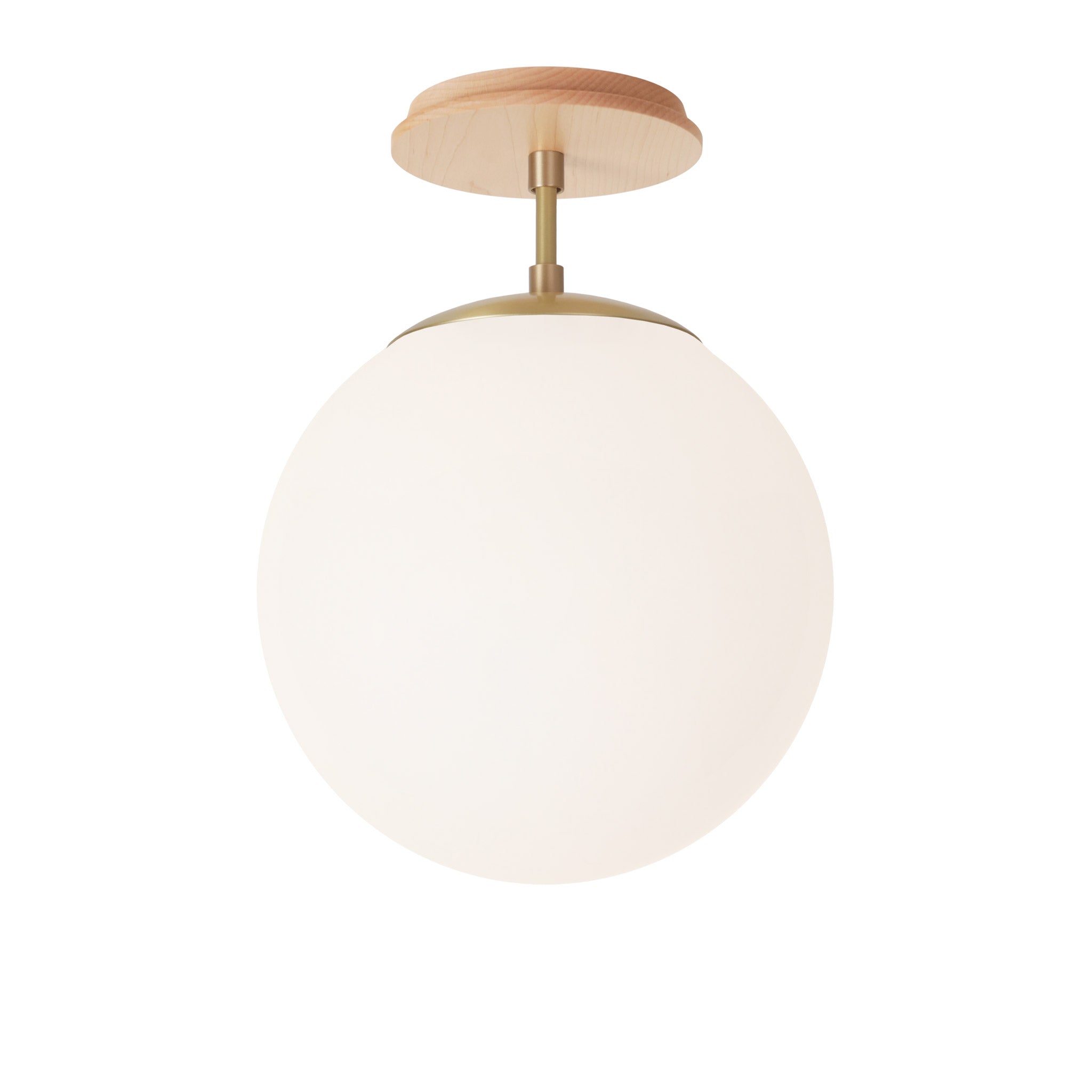 Alto Surface 10” shown in Brass with a Maple Wood Canopy