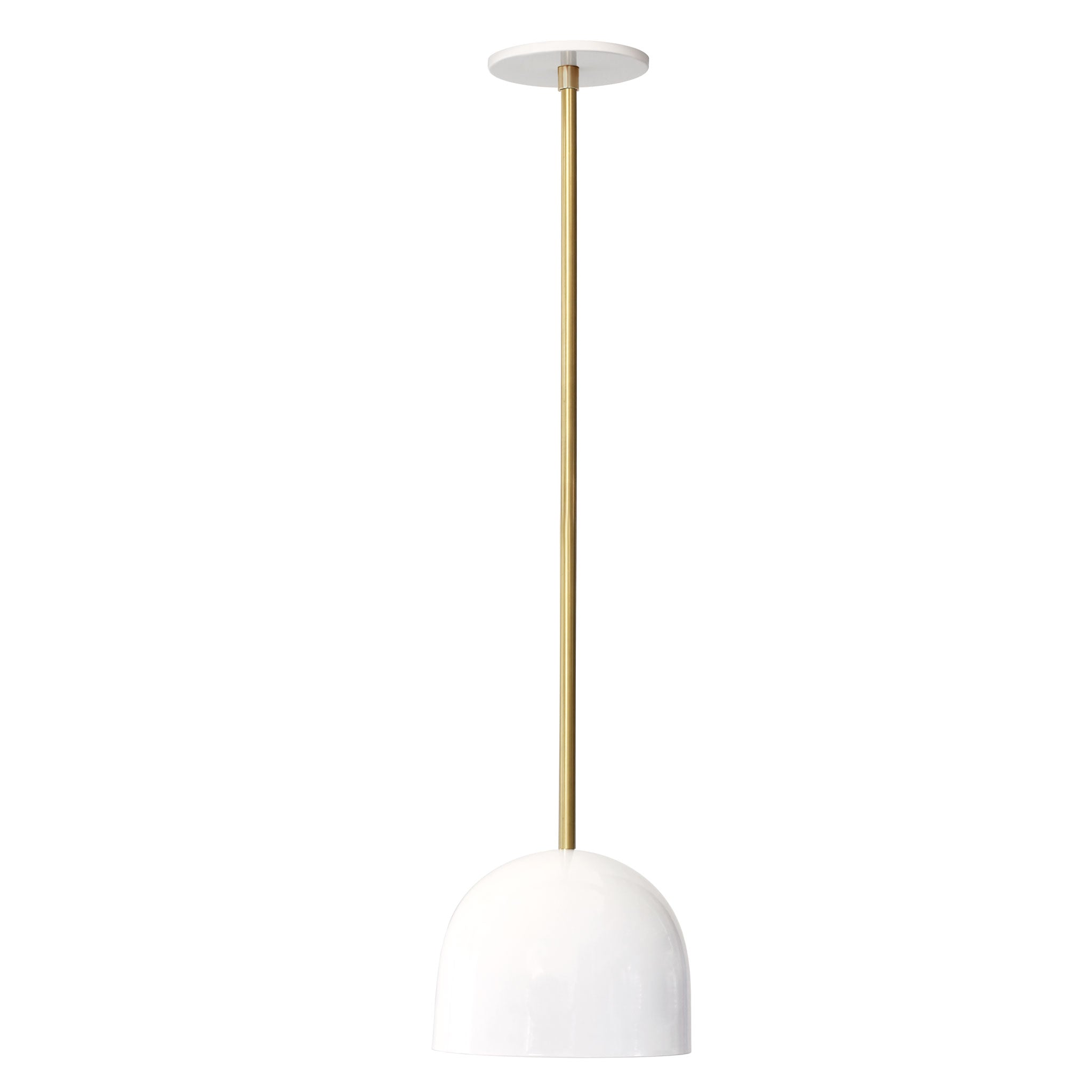 Amélie Rod 8" Shown in White with Brass.