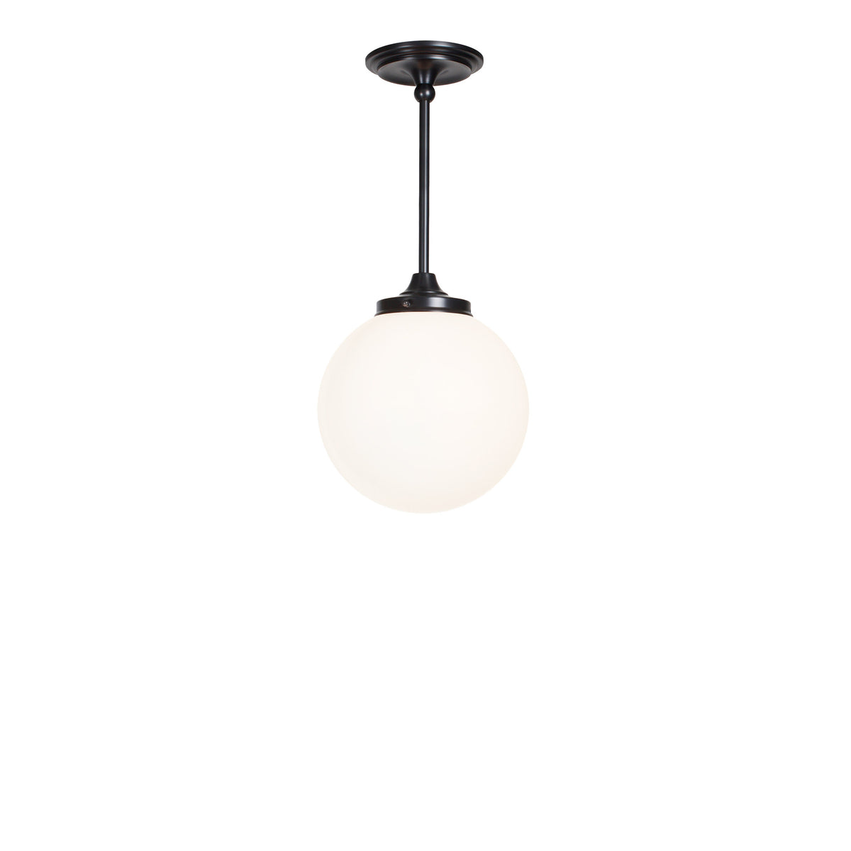 Bijou Pendant 10" Globe shown in Graphite Patina