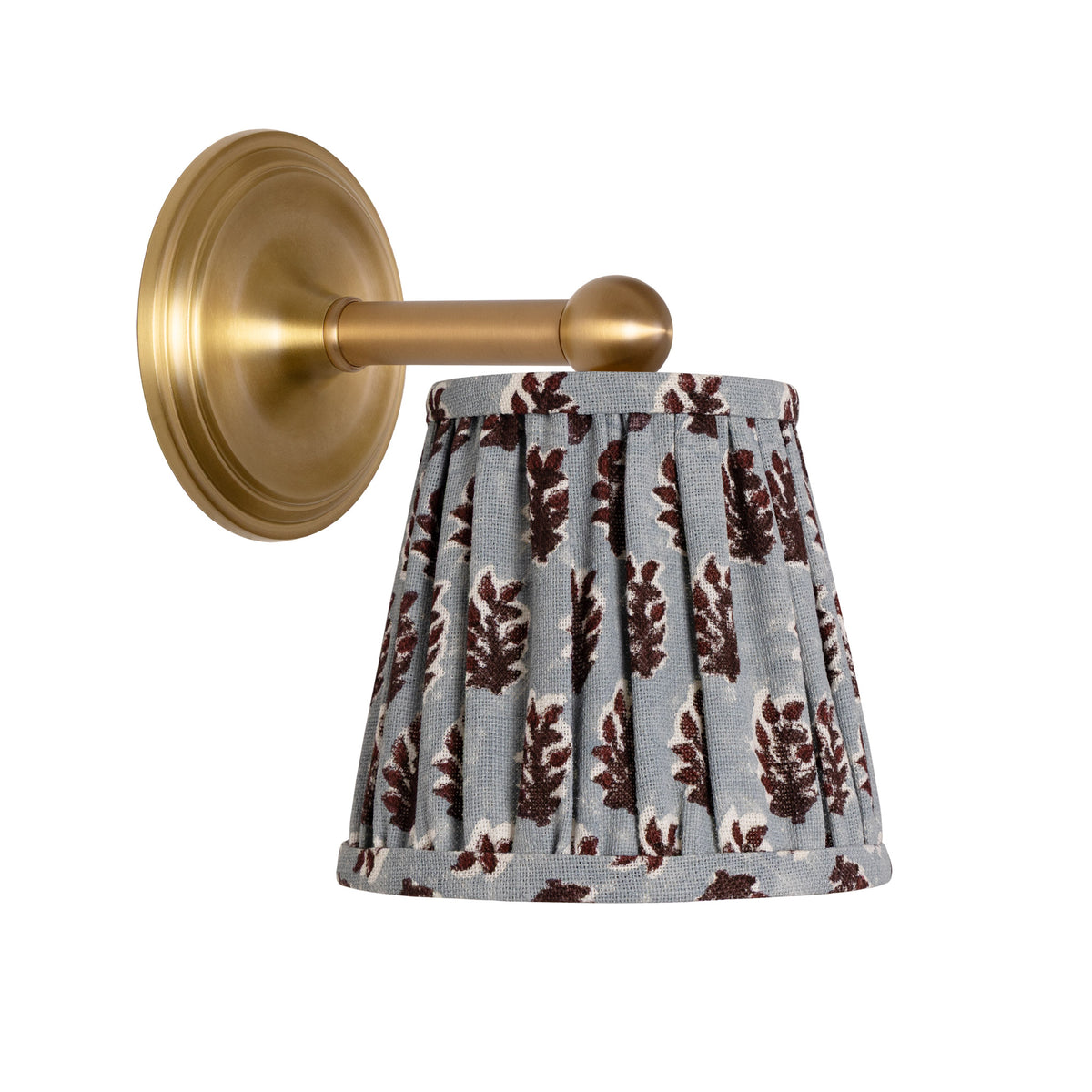 Cambridge Sconce shown in Heirloom Brass with a Trulli Auburn Shade