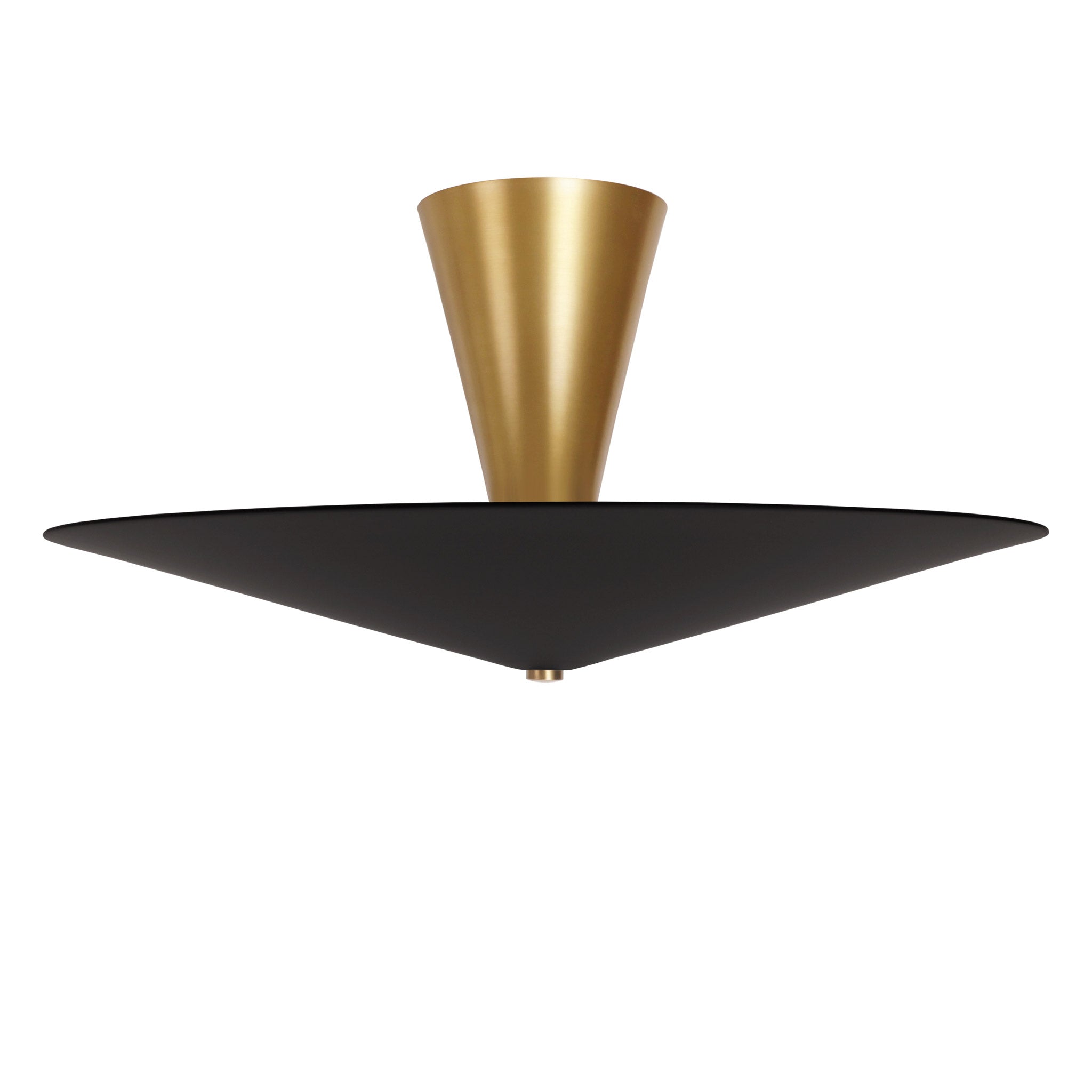 Celeste Surface shown in Matte Black with Heirloom Brass