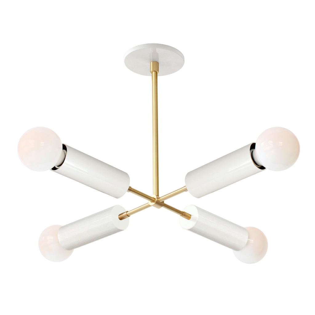 Fjord Compass shown in White with Brass.