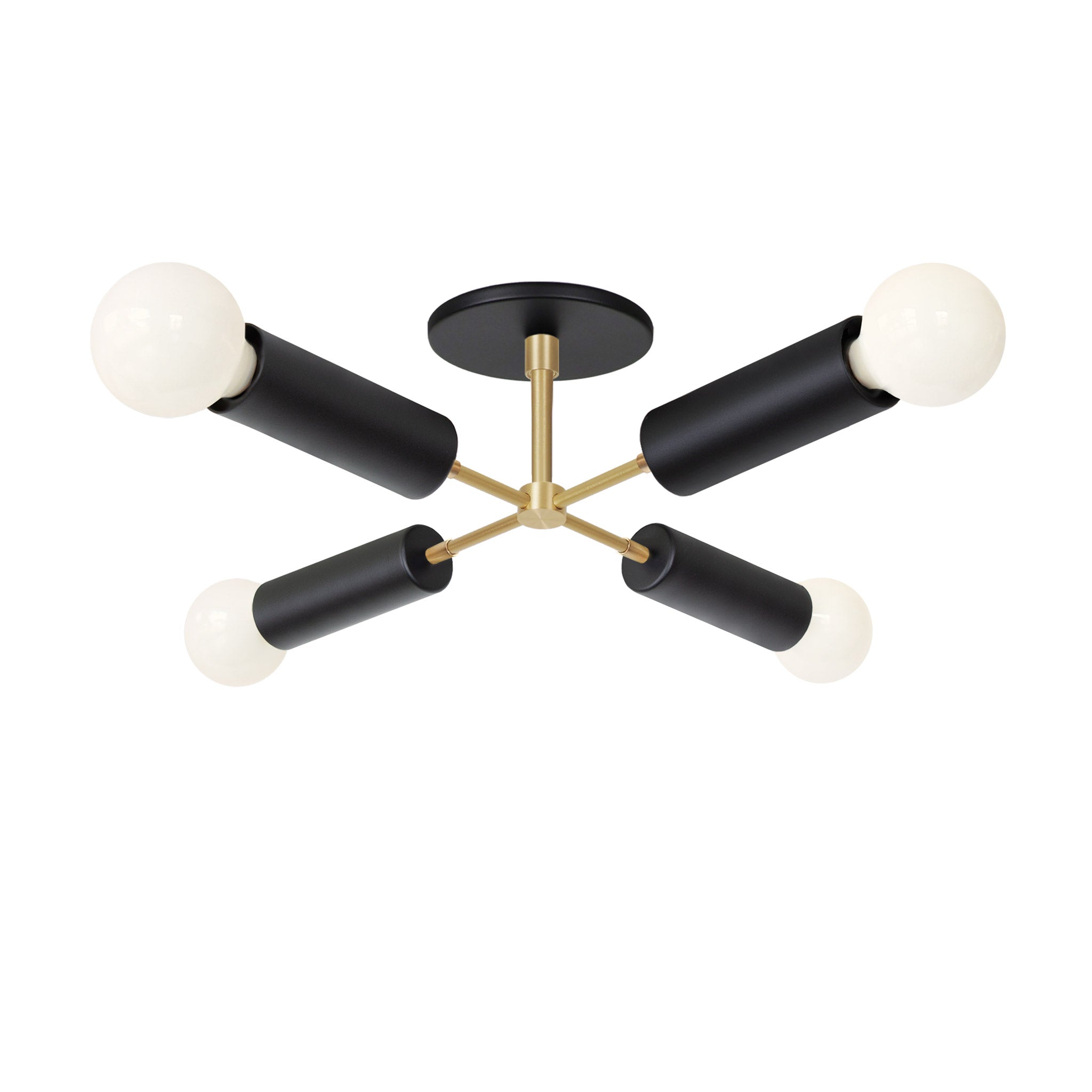 Fjord Compass Surface shown in Matte Black and Brass