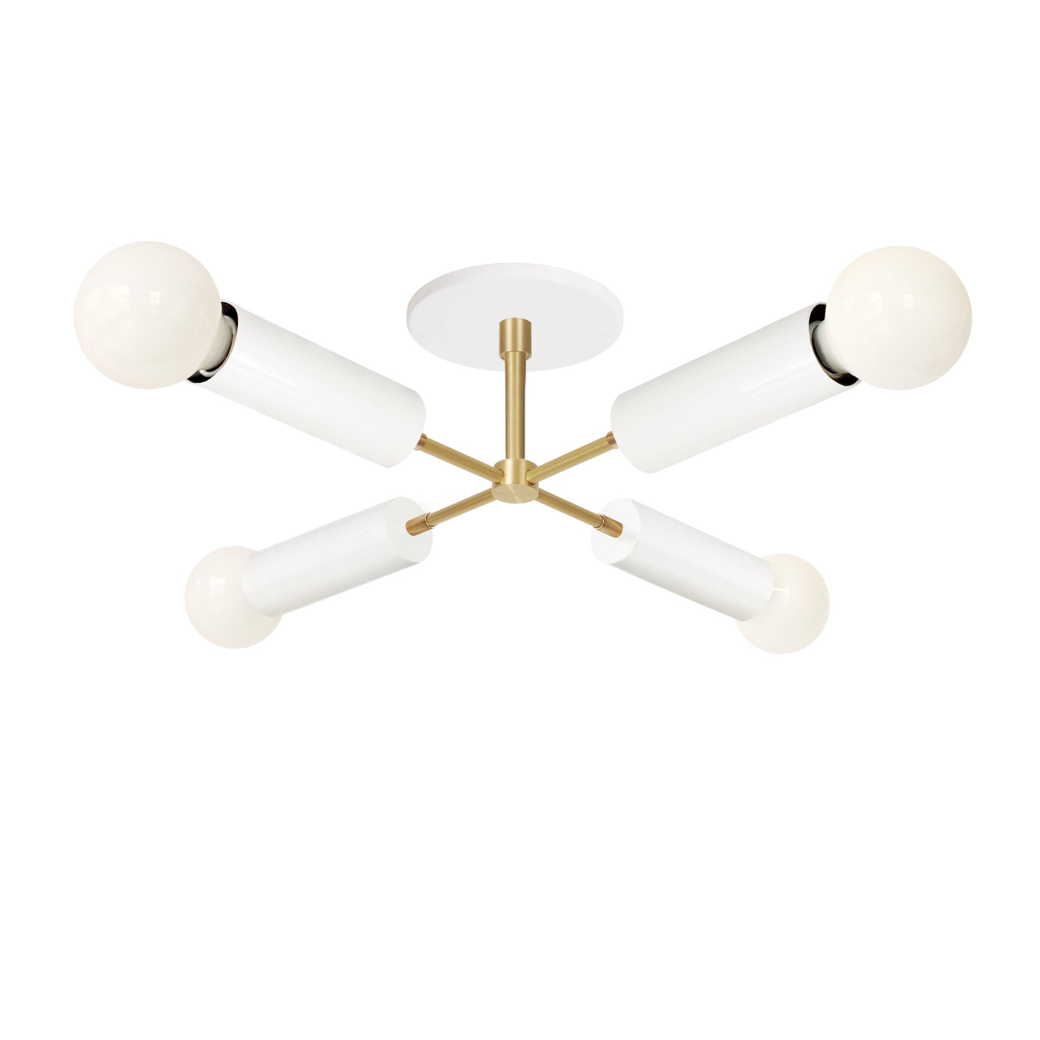 Fjord Compass Surface shown in White and Brass