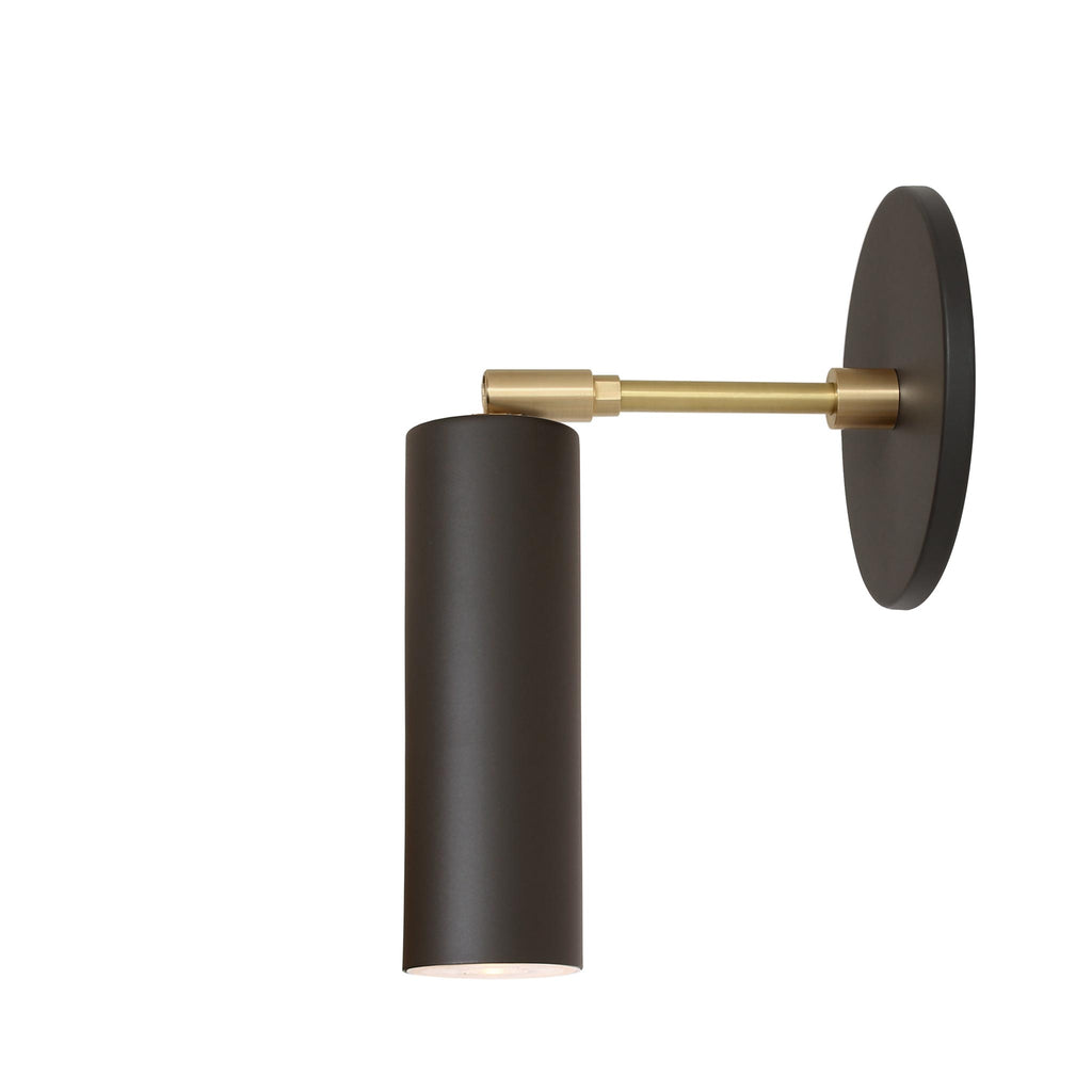 Fjord Spot with 3" arm shown in Matte Black with Brass.