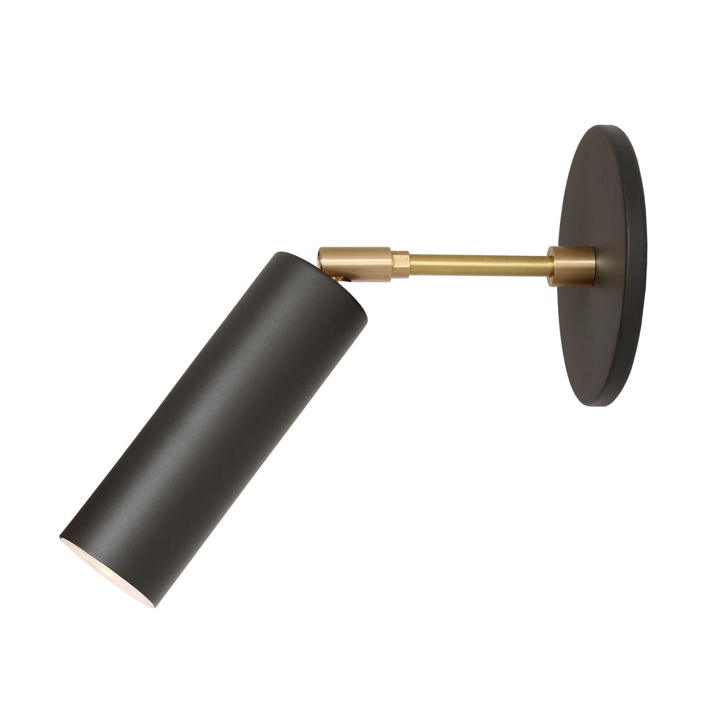 Fjord Spot with 3" arm shown in Matte Black with Brass.