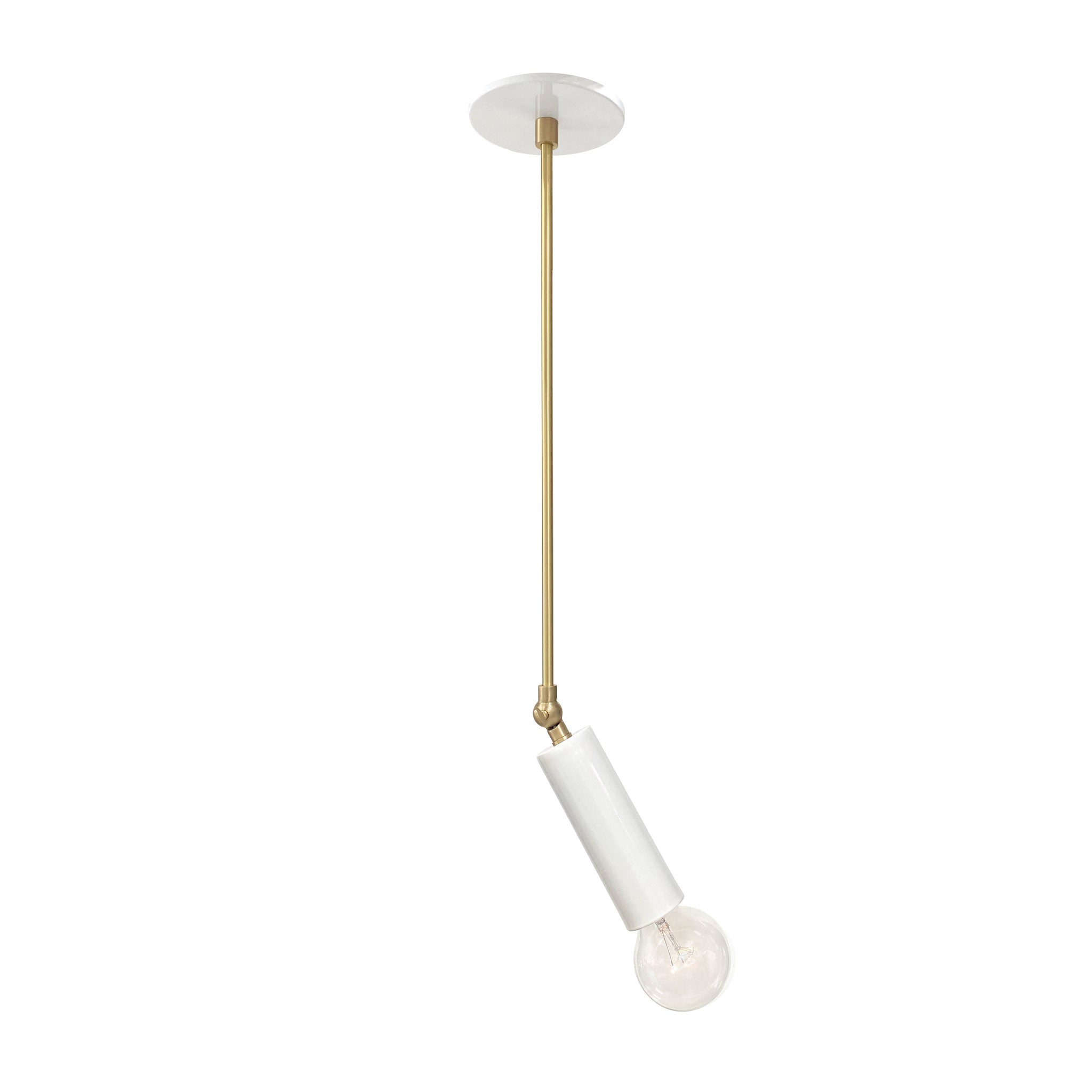 Fjord Spot Pendant shown in White with Brass with Standard Socket Placement