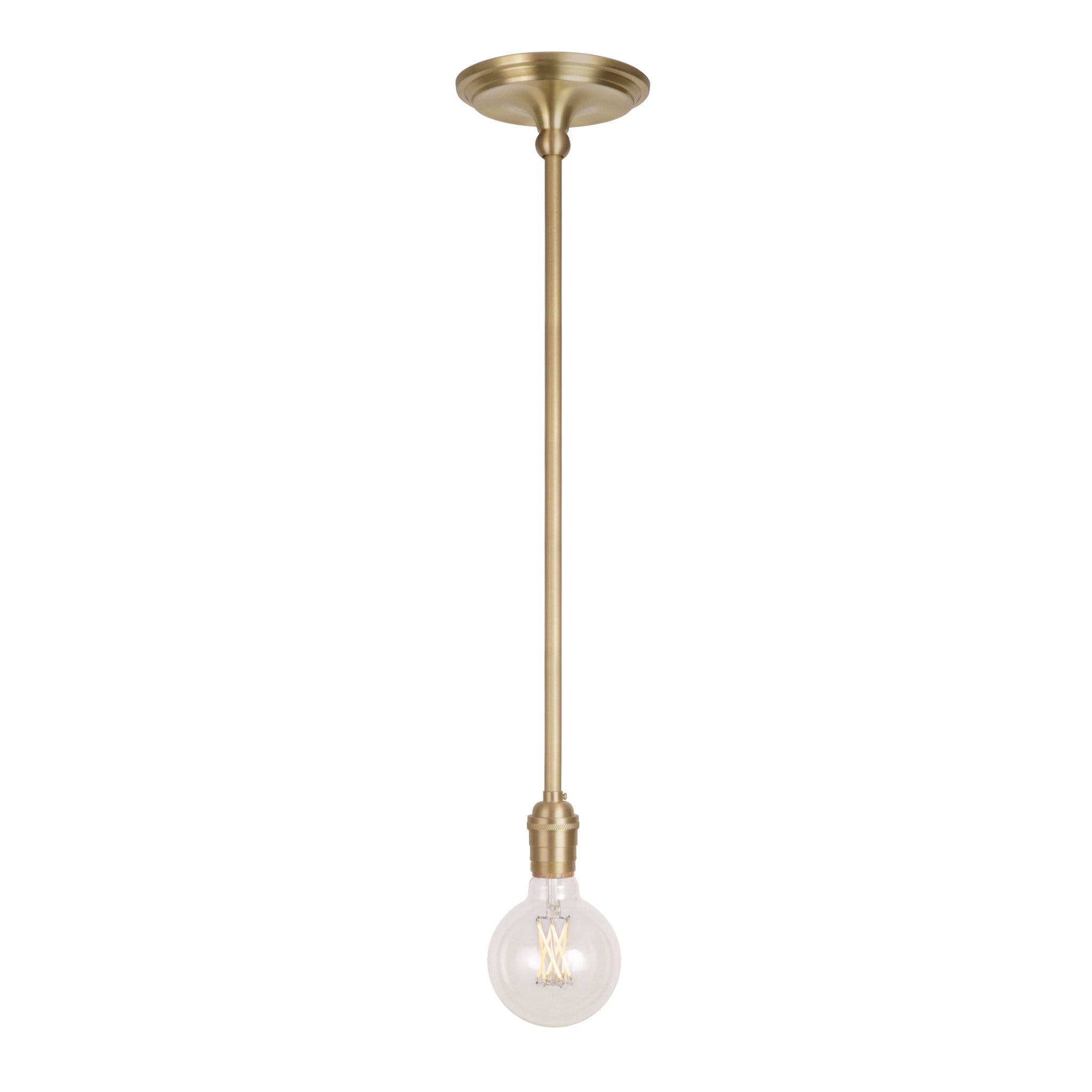 Grace Rod Pendant shown in Brass