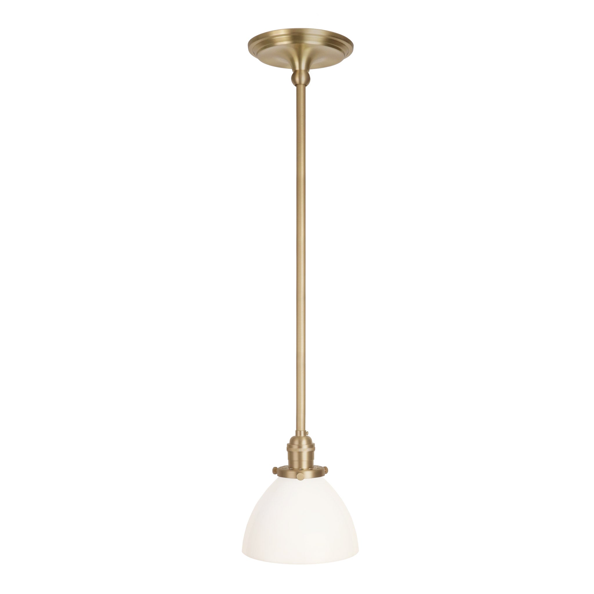 Grace Rod Pendant shown in Brass