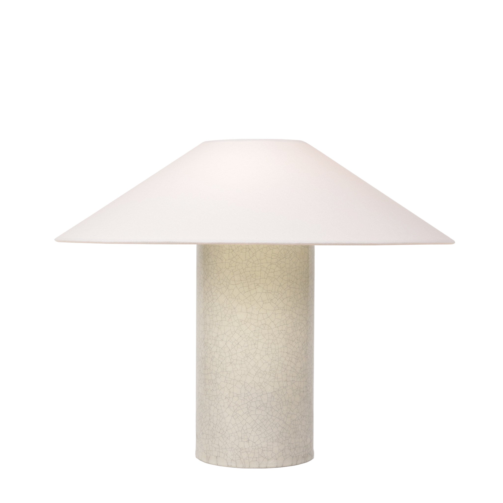 Hill Table Lamp shown in Gloss Crackle Glaze ceramic