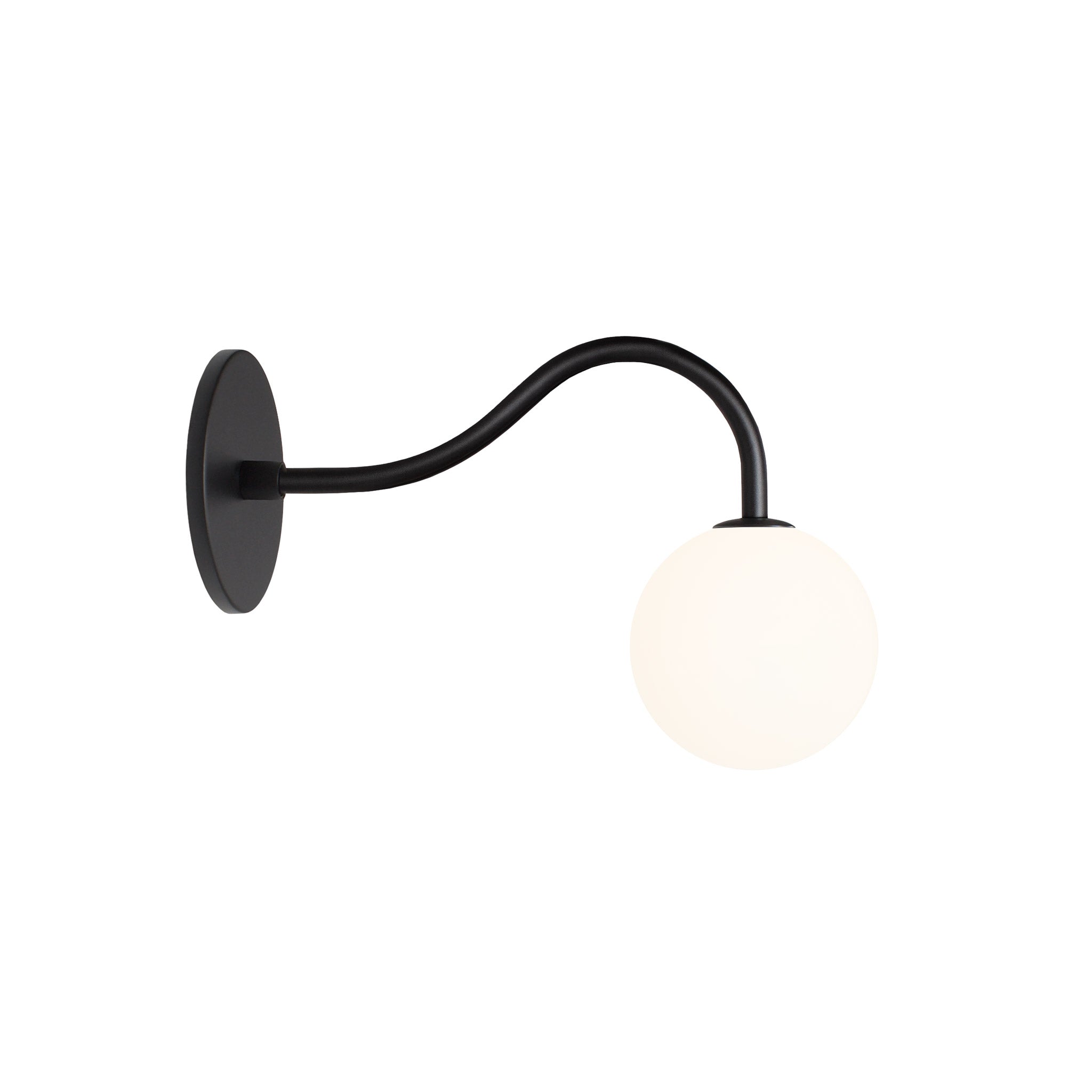 Josephine Petite Sconce shown in Matte Black
