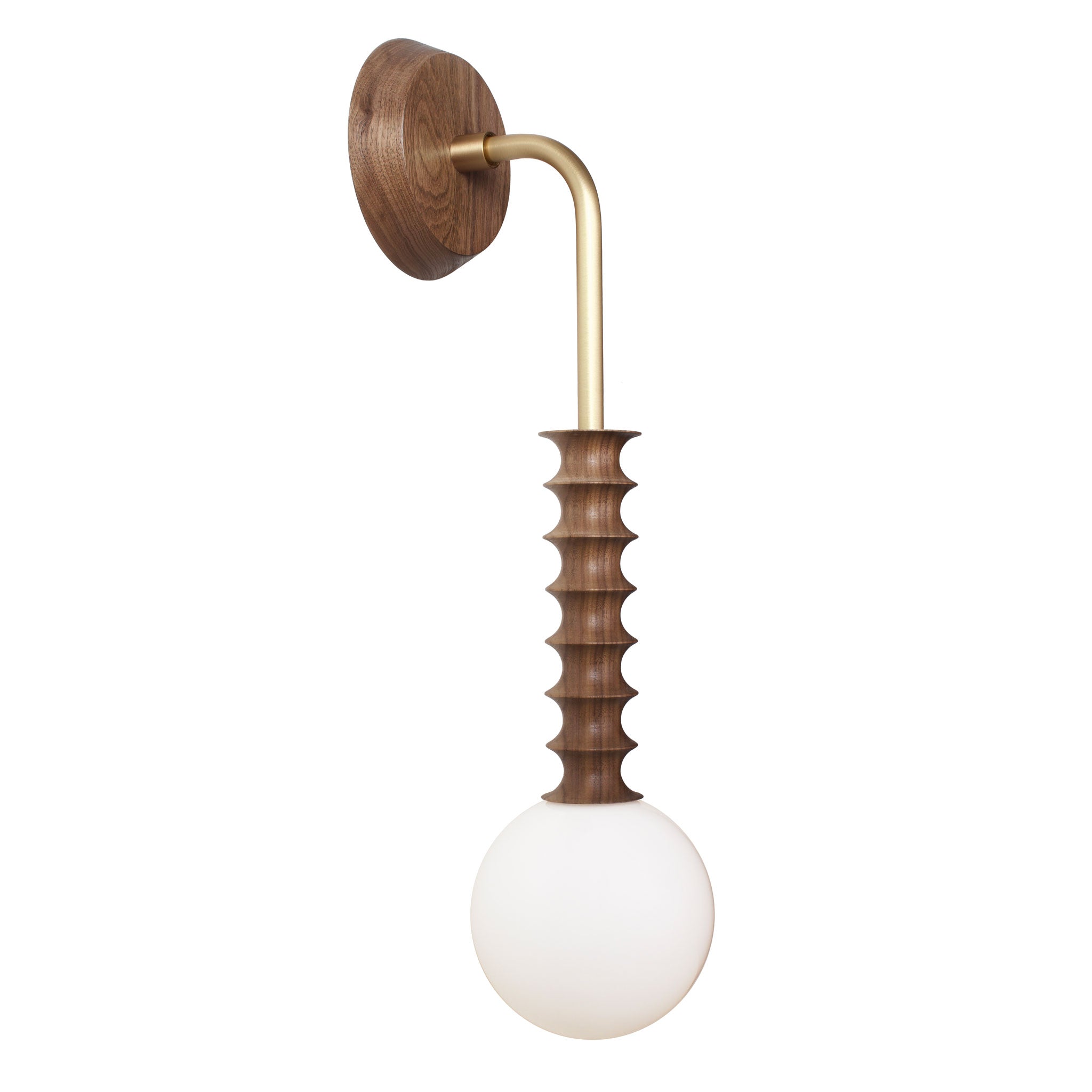 Joslyn shown in Walnut with Brass