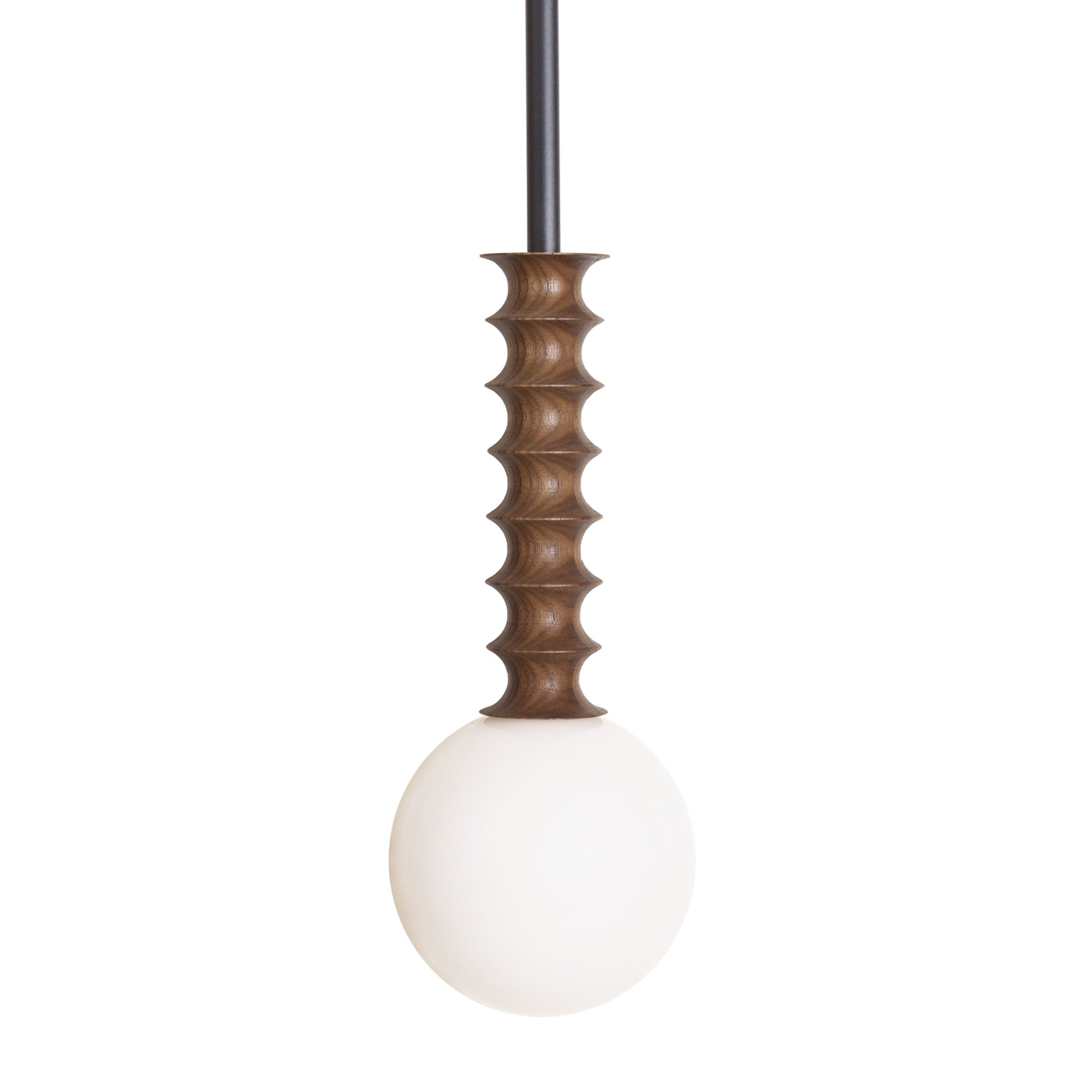 Joslyn Pendant shown in Walnut with Matte Black