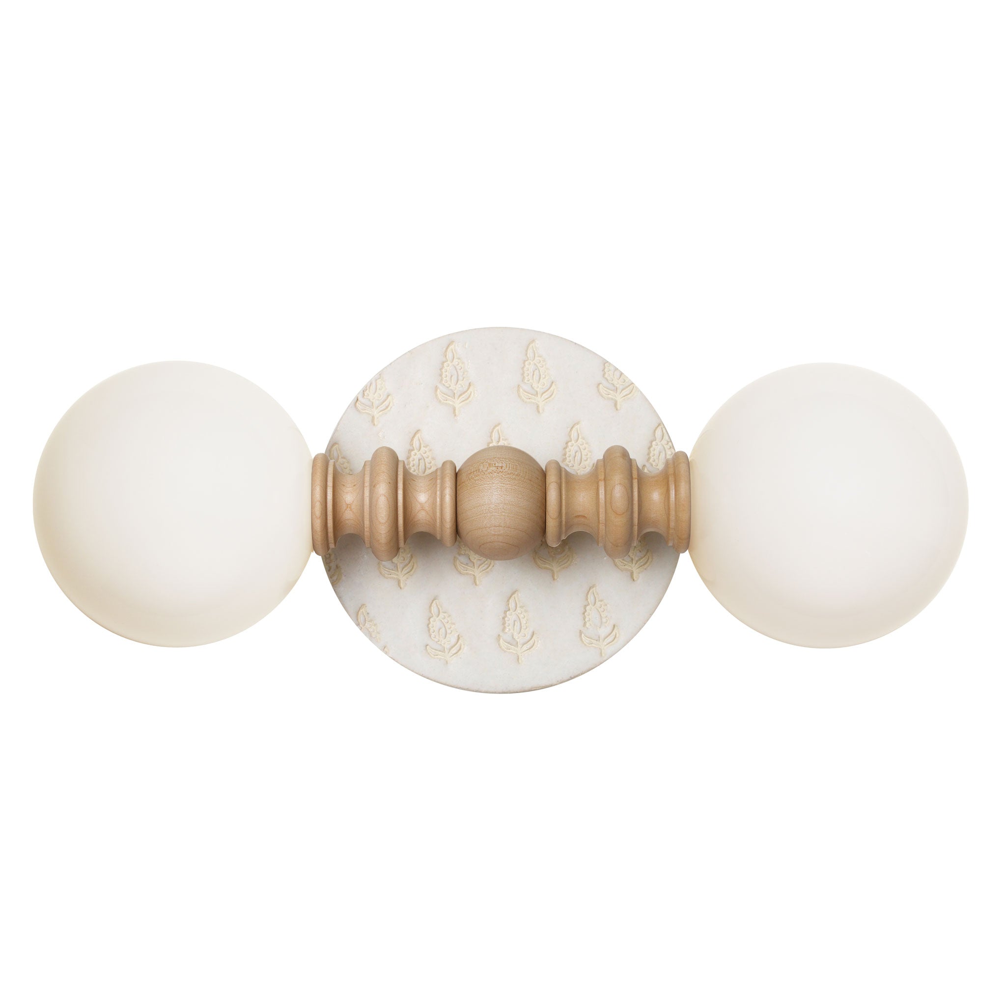 Lucy shown with Natural White and Cream Floral ceramic canopy