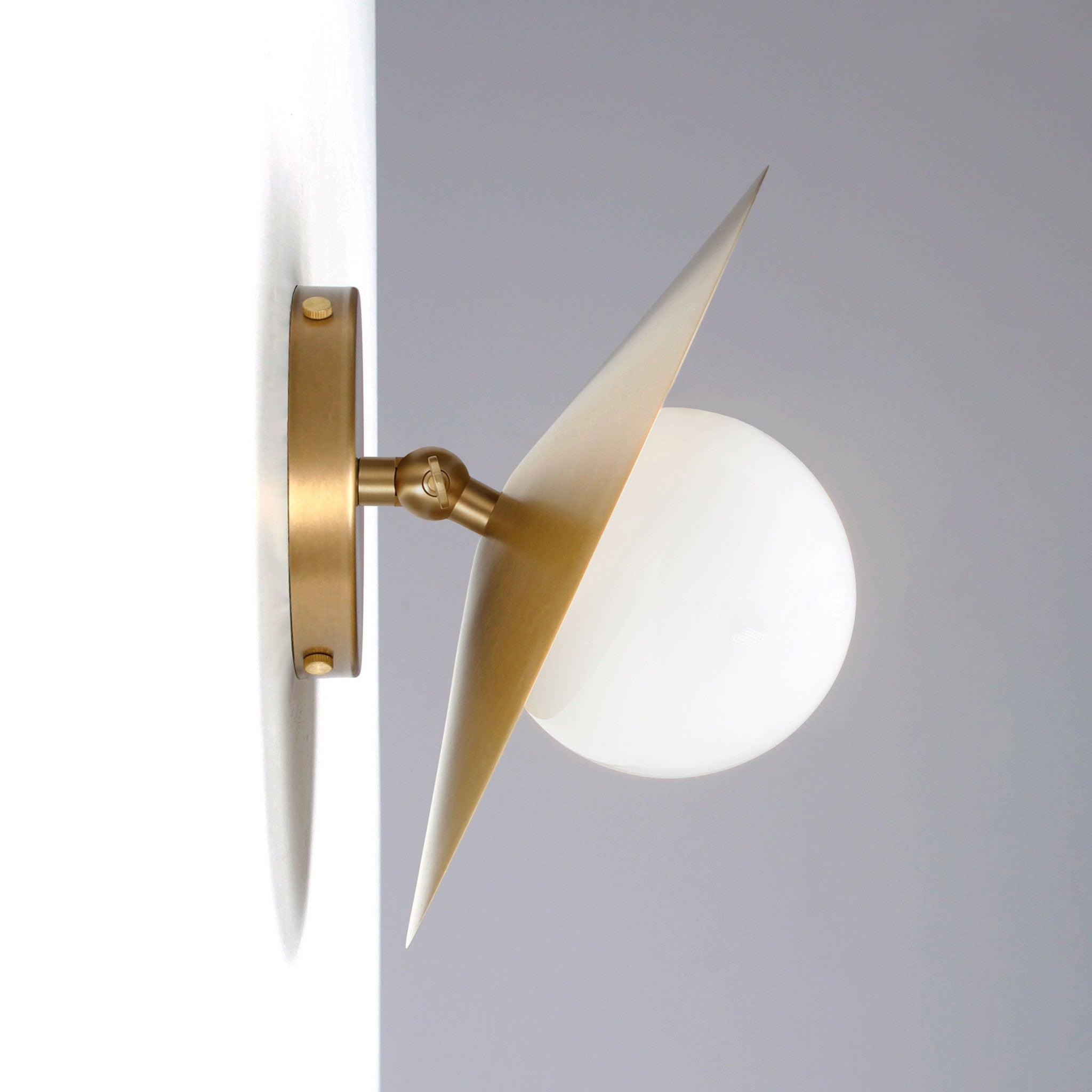 Marie Flush Sconce shown in Heirloom Brass