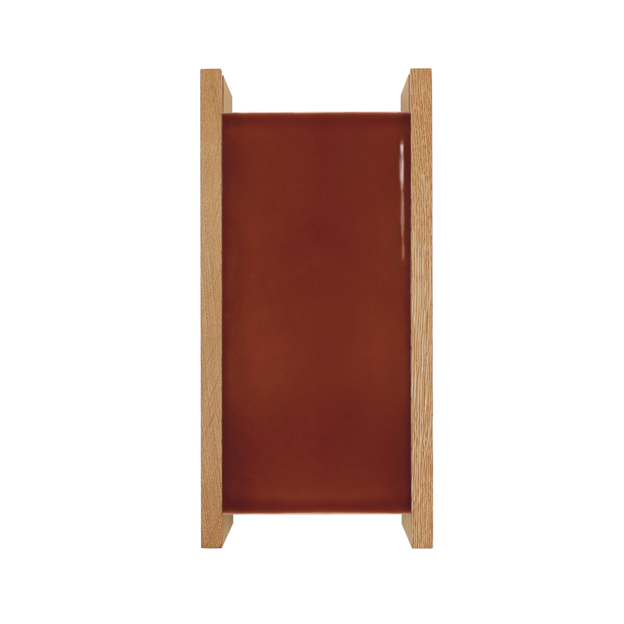 McKenzie Sconce shown in Oak with a Cinnamon Ceramic Finish