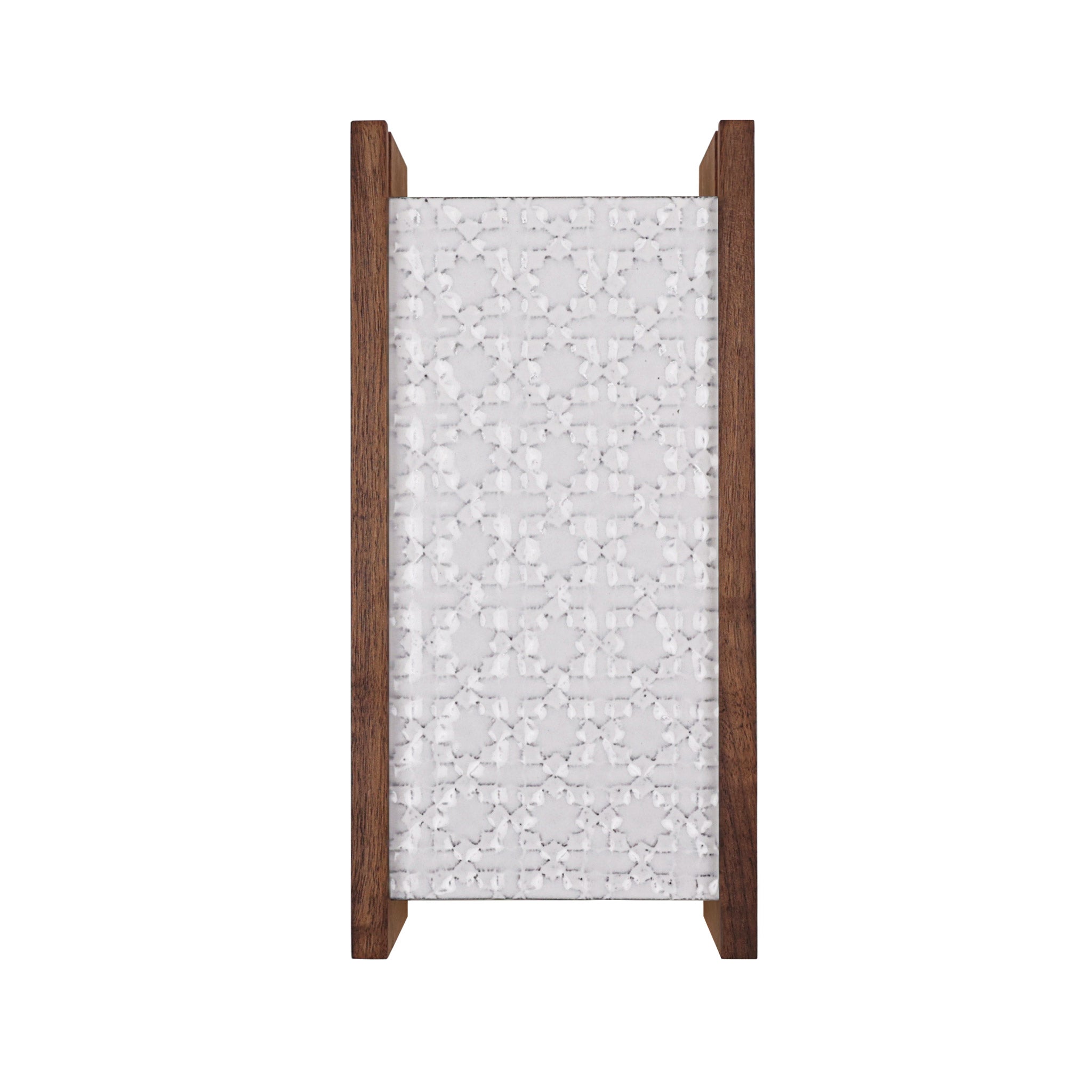 McKenzie Sconce shown in Walnut with a Brownstone White Ceramic Finish