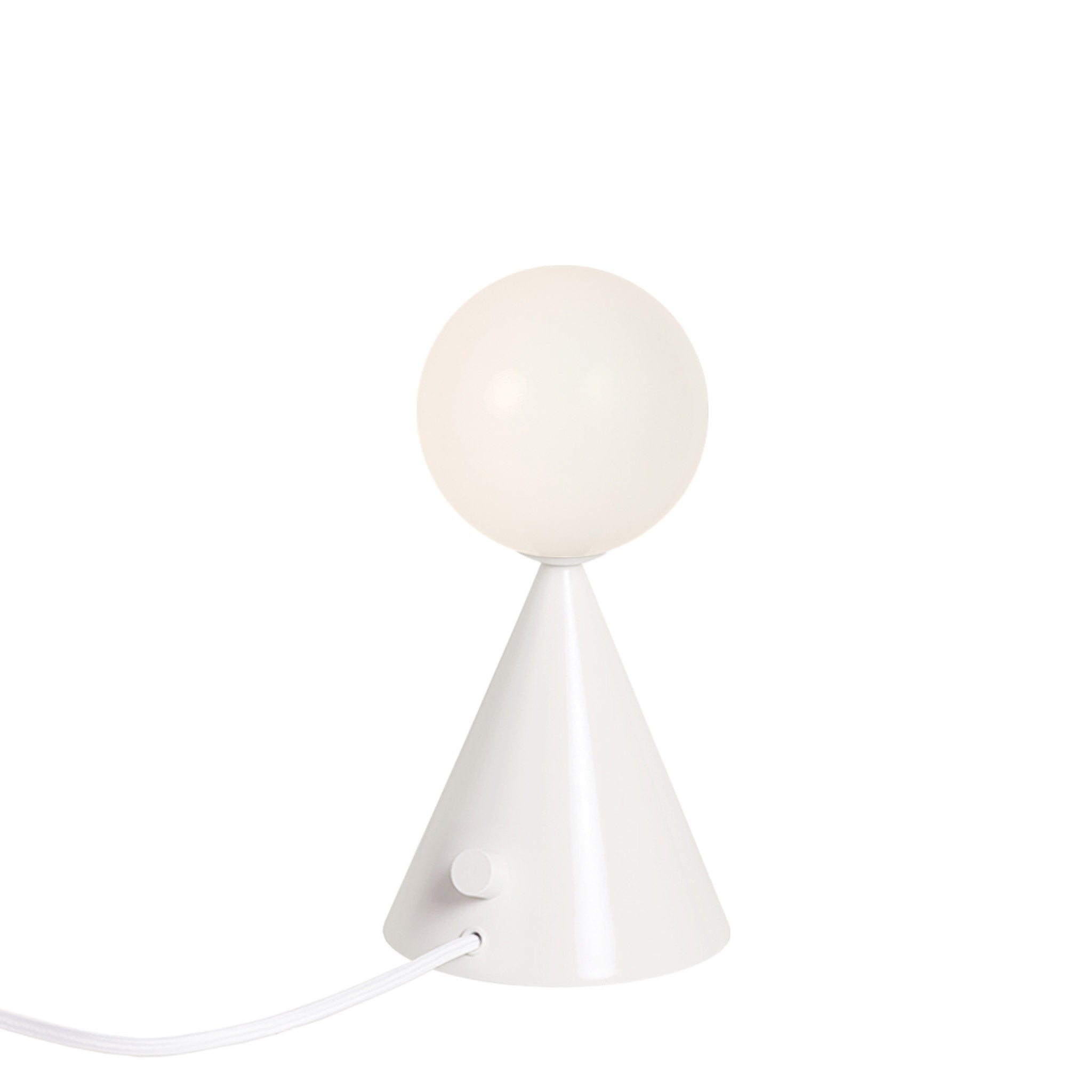 Back View of the Mini Summit Lamp shown in White