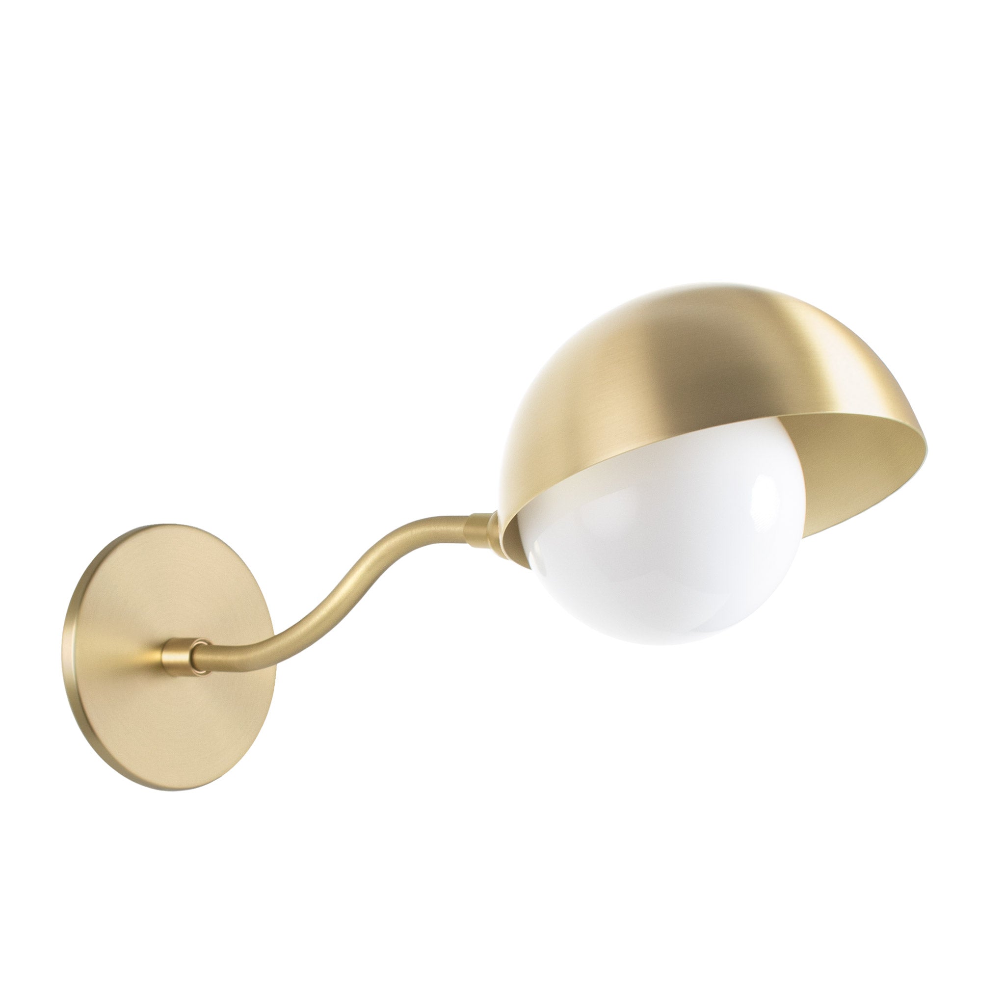Noor Curve Sconce shown in Brass