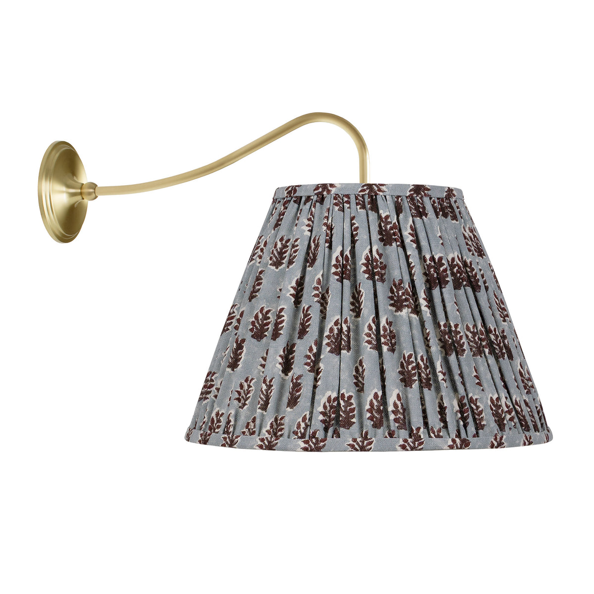 Oxford Grand Sconce shown in Brass with a Trulli Auburn Shade