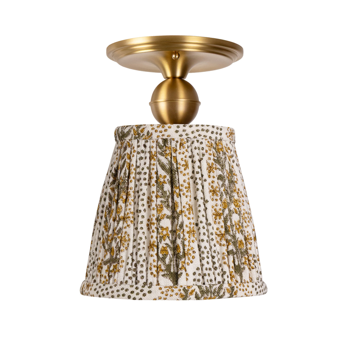 Oxford Surface shown in Heirloom Brass with a Winfleur Mustard Shade