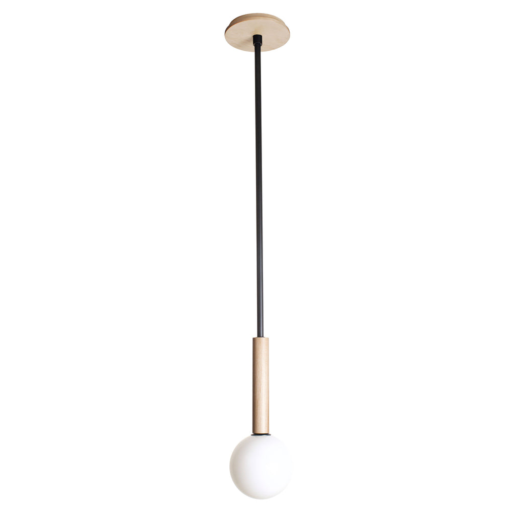 Parker Pendant shown in Maple with Matte Black.