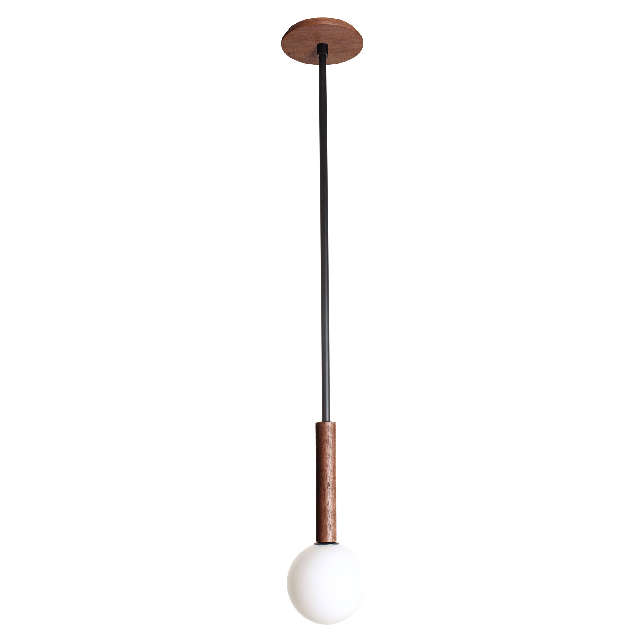 Parker Pendant shown in Walnut with Matte Black