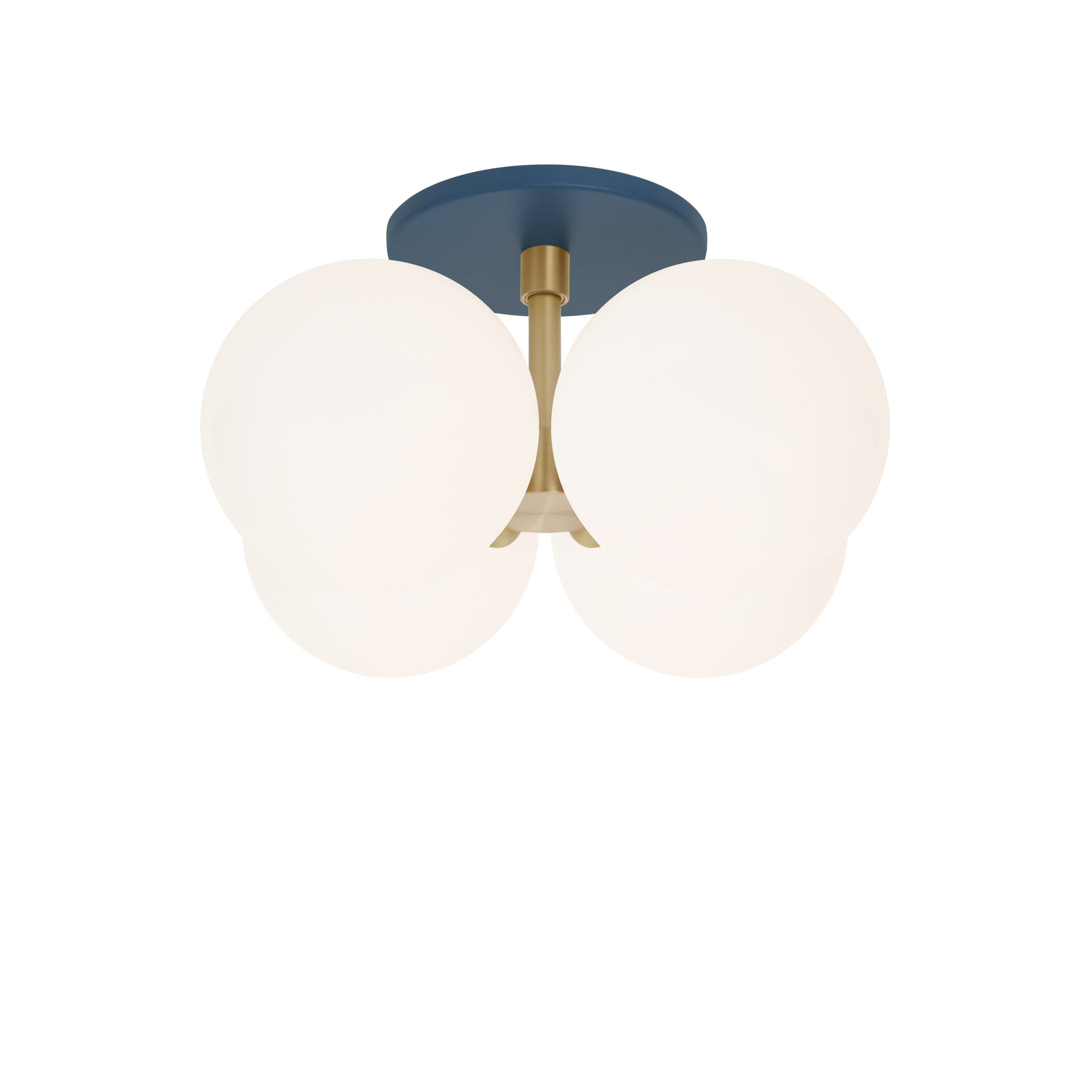 Selene Compass Surface shown in Brass with an Ocean Blue Canopy