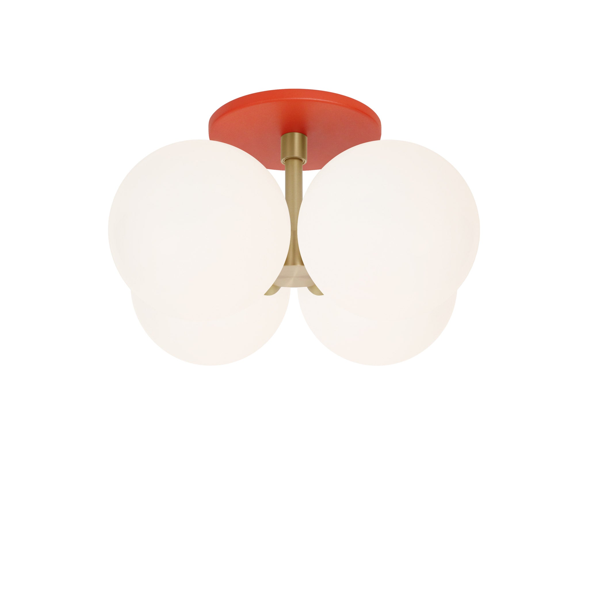 Selene Compass Surface shown in Brass with a Persimmon Canopy