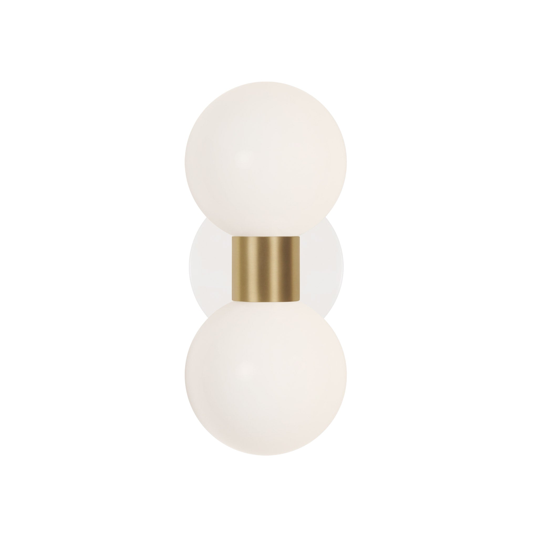 Selene Double shown in Brass with a White Canopy