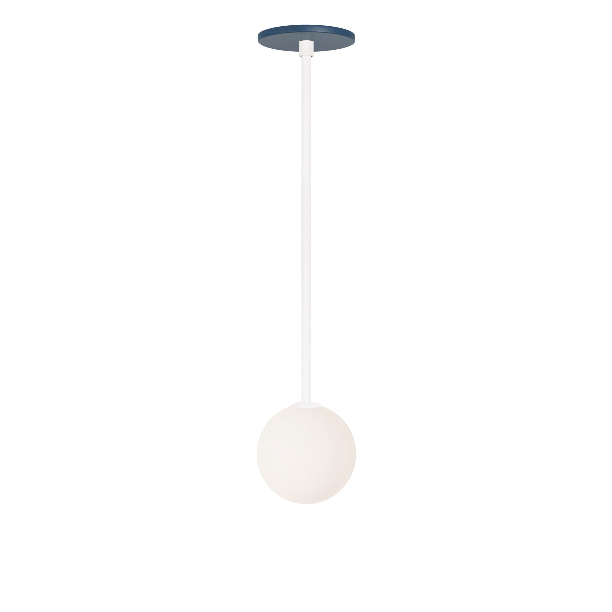Selene Pendant shown in White with an Ocean Blue Canopy