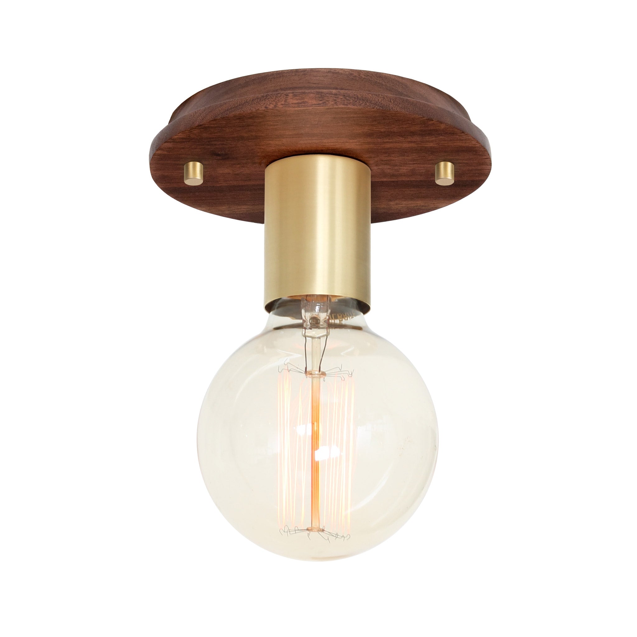 Swift shown with a Walnut Wood canopy and Brass socket cup