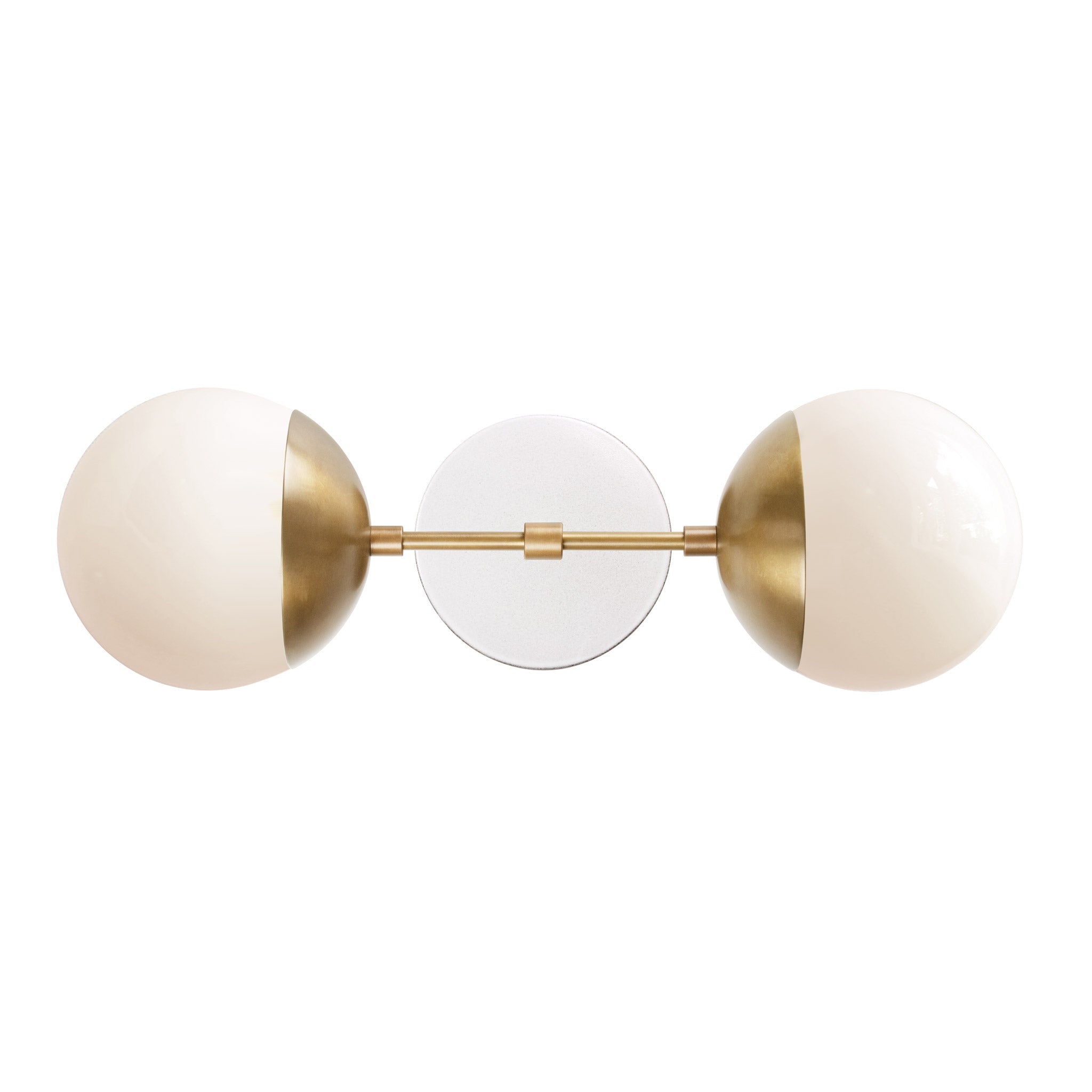 Theo 6" with Ceramic Canopy shown in Heirloom Brass with a Brownstone White Swift pattern canopy