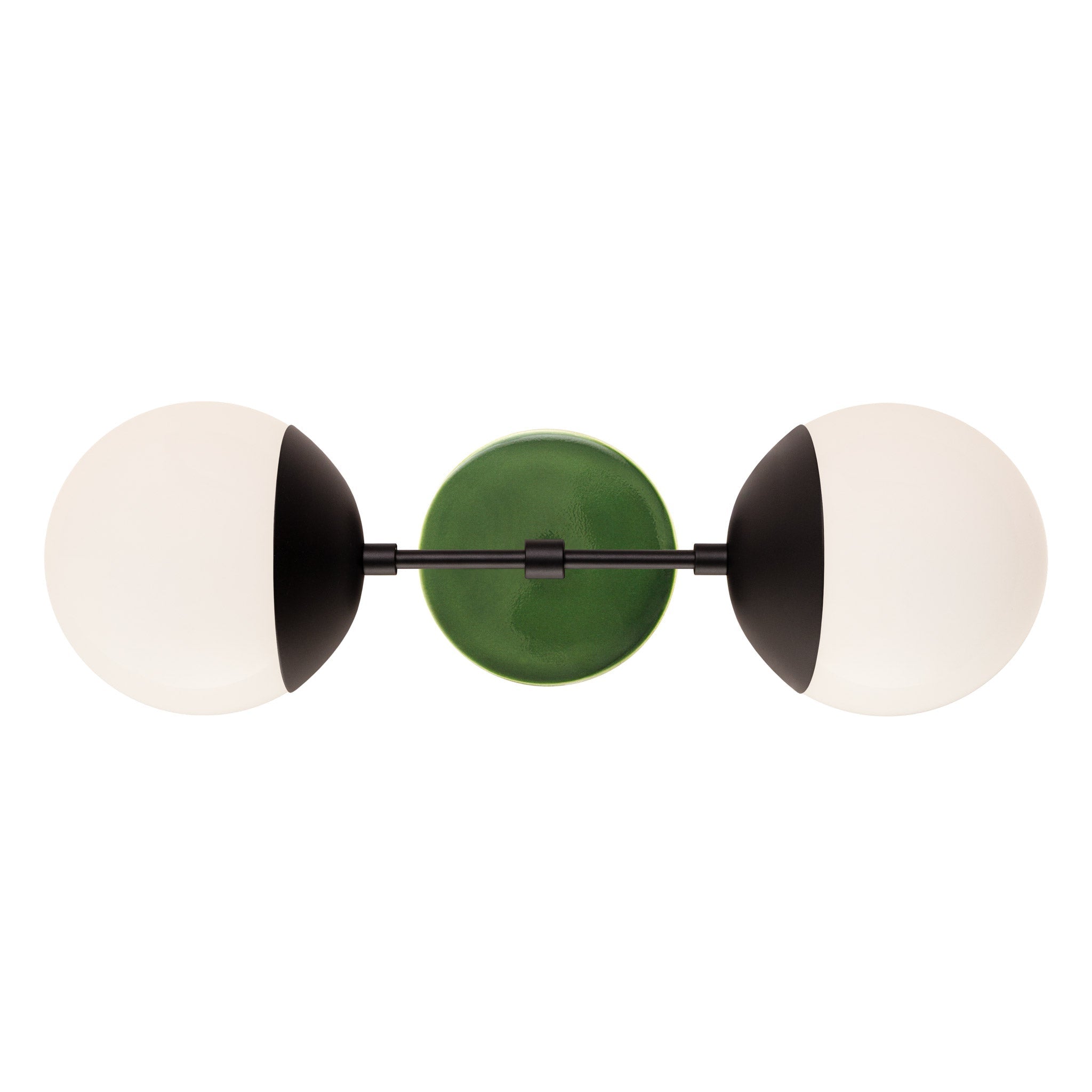 Theo shown in Matte Black with a Forest Green Swift Ceramic Canopy