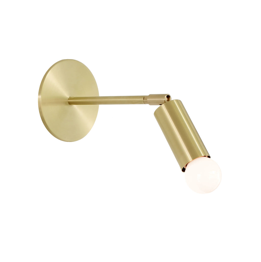 Tilt Sconce with 6" arm shown in Brass.