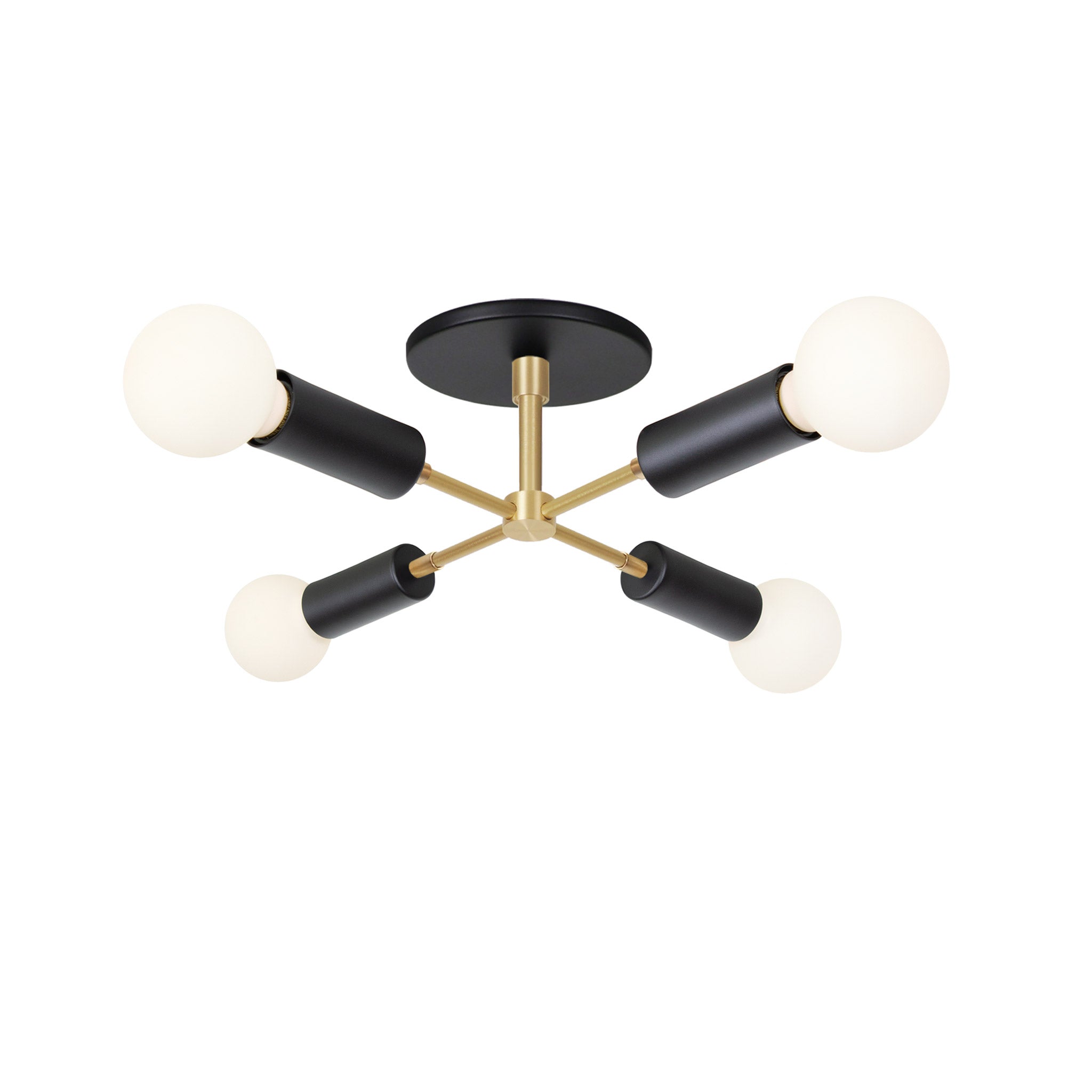 Venus Compass Surface shown in Matte Black and Brass with 14.5" diameter