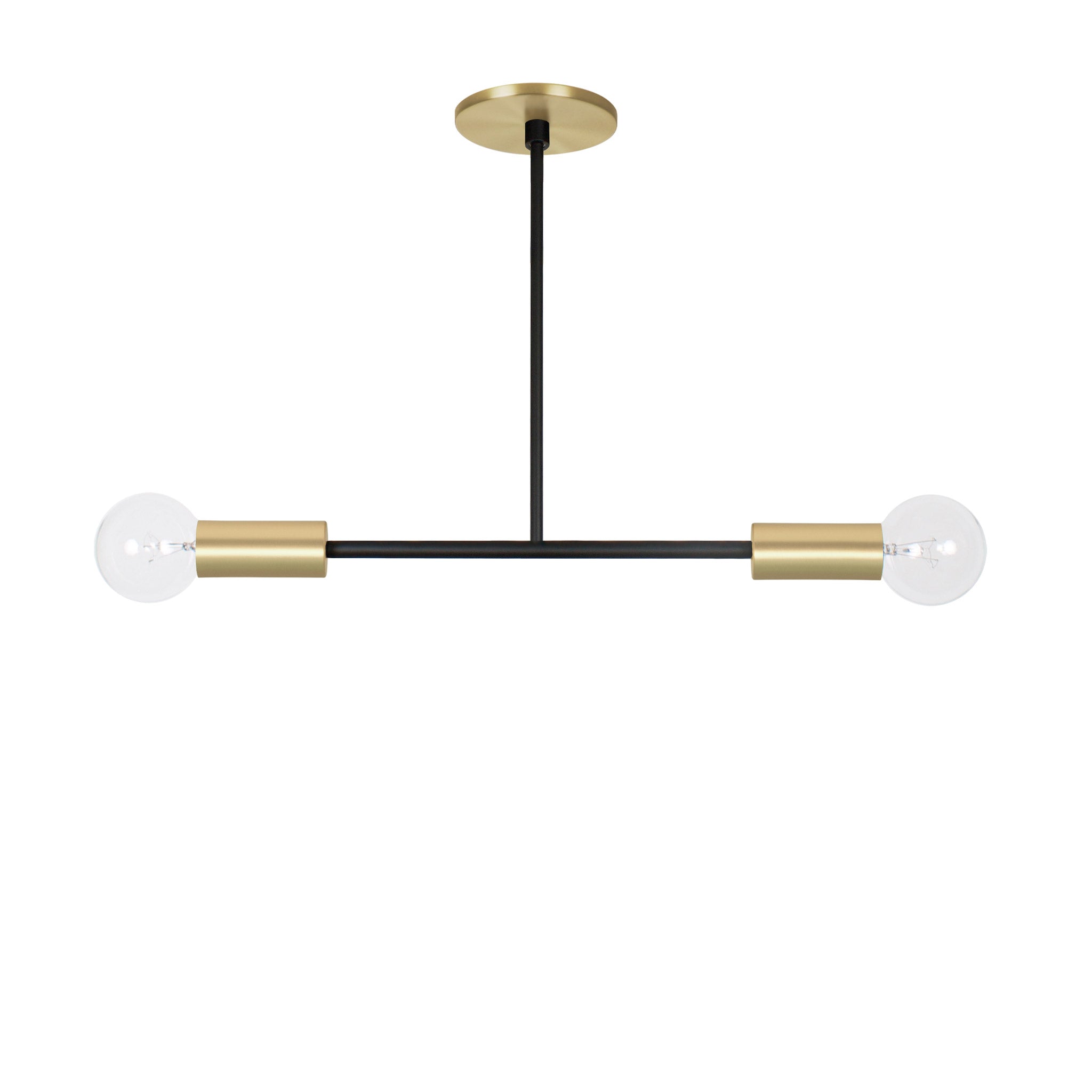 Venus Pendant shown in Brass with Matte Black Accents