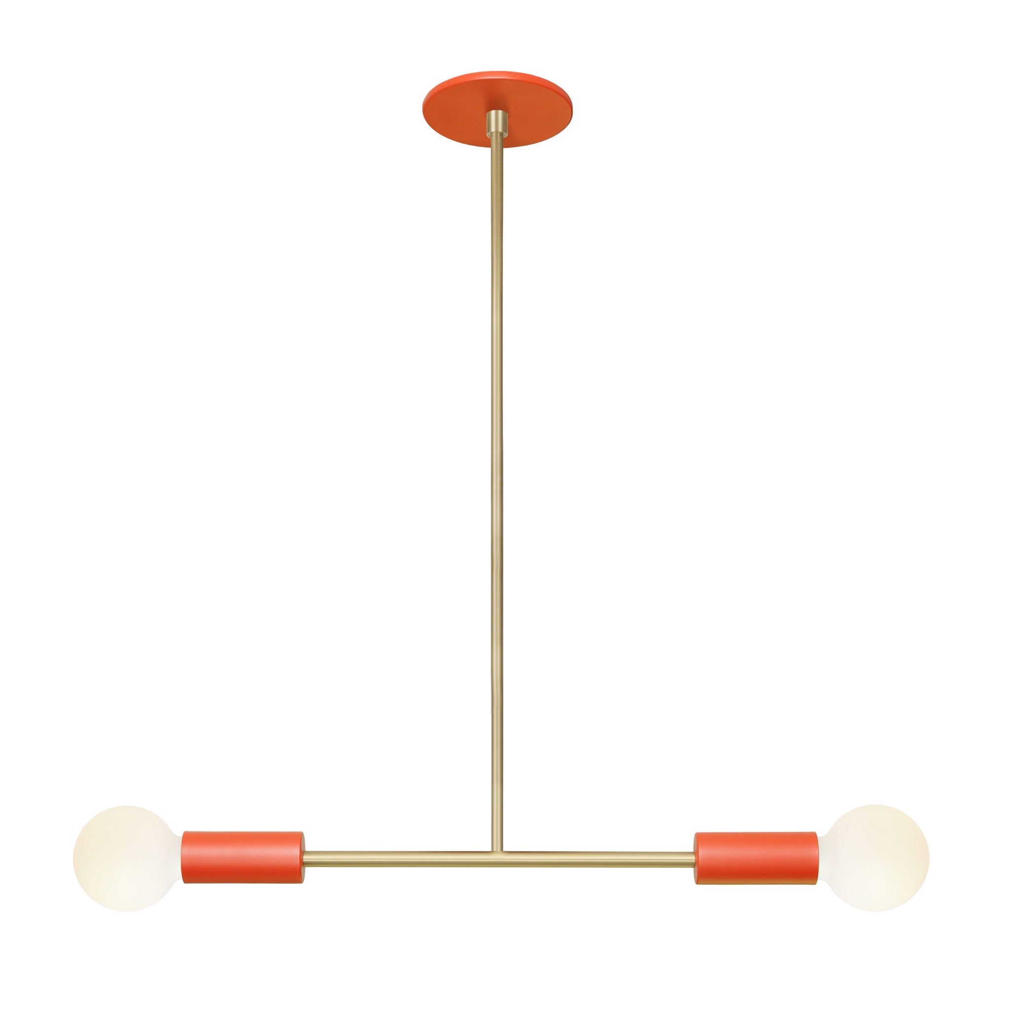 Venus Pendant shown in Persimmon with Brass Accents