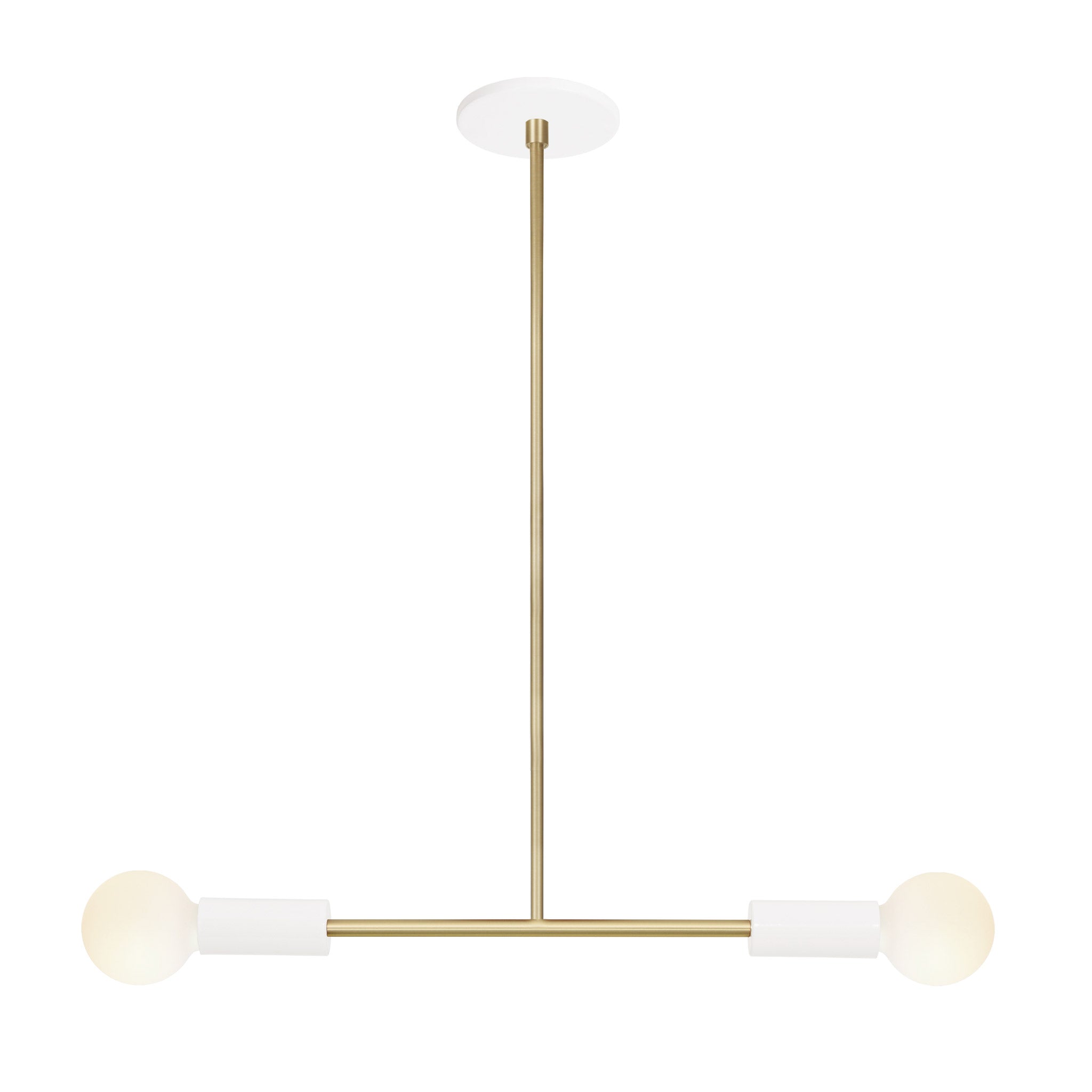 Venus Pendant shown in White with Brass Accents