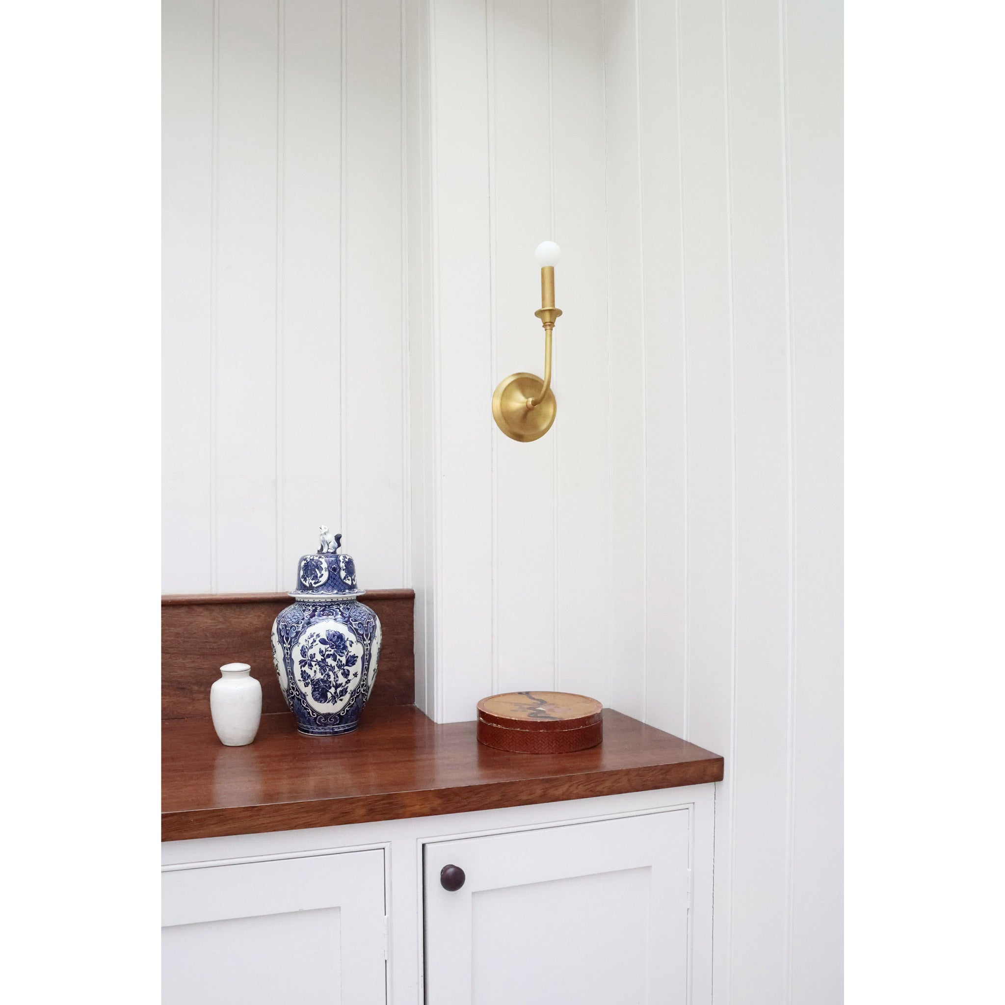 Bijou Candle shown in Heirloom Brass