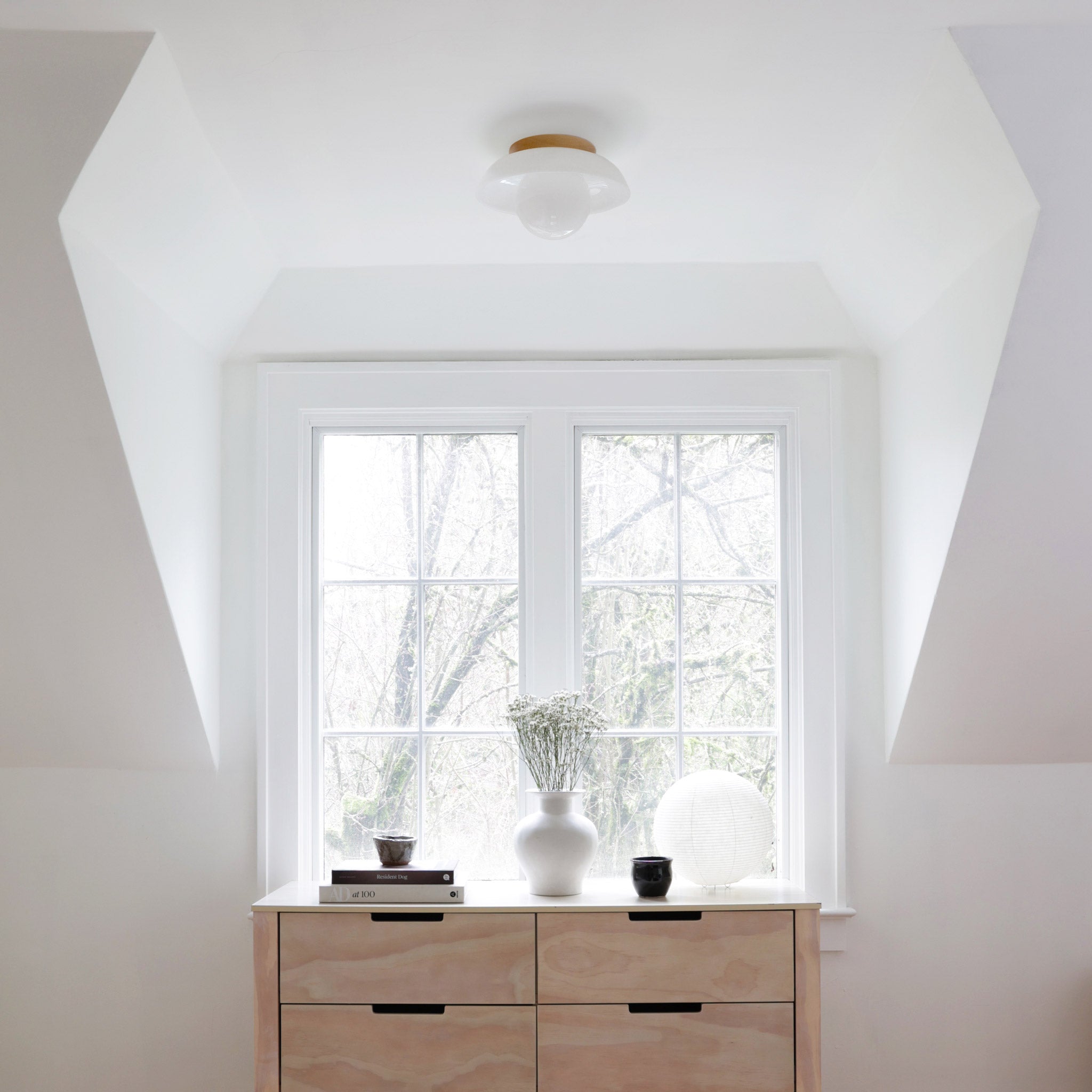 Glass Lexi Large 6" globe shown in Maple