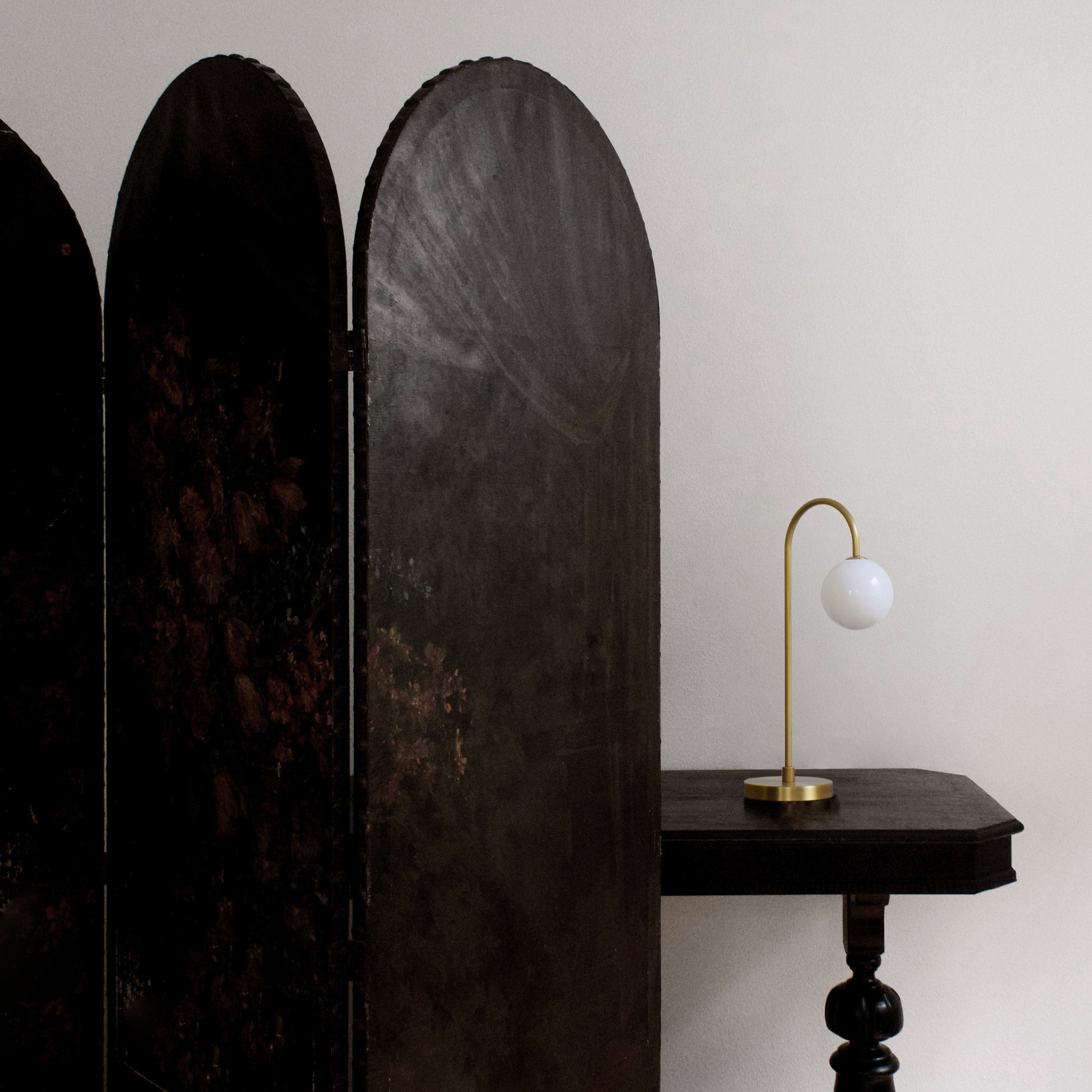 Josephine Table Lamp shown in Heirloom Brass