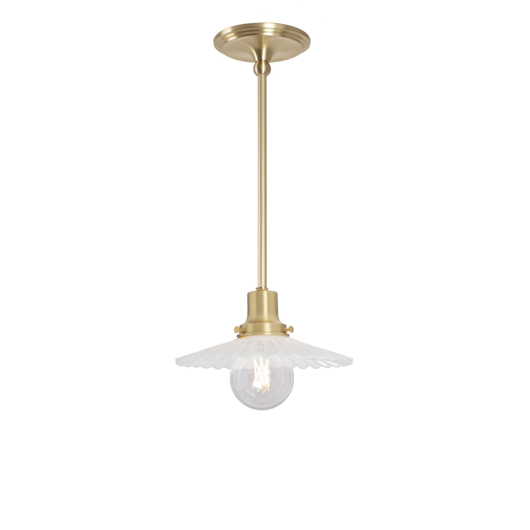 Marjorie Rod Pendant shown in Brass