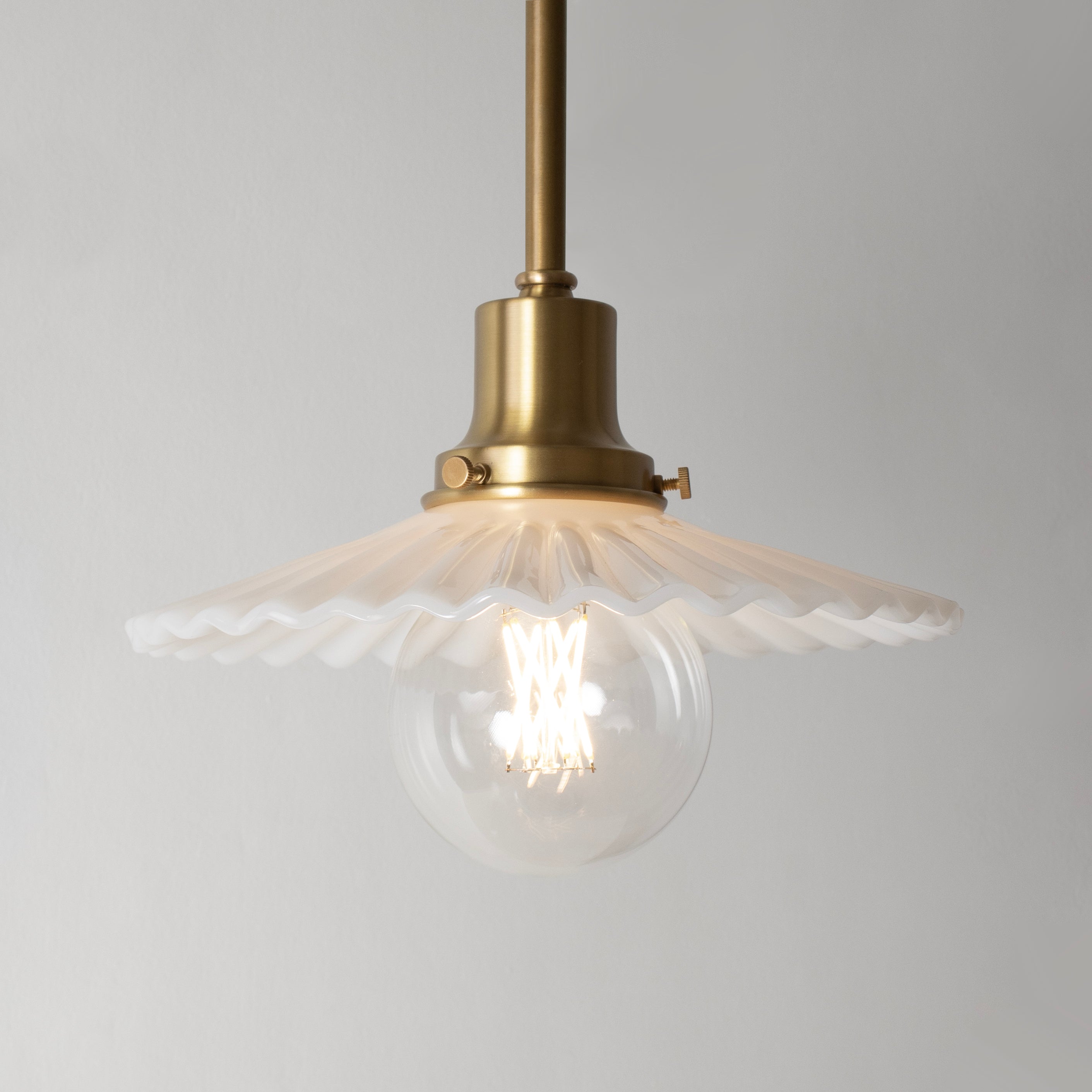 Marjorie Rod Pendant shown in Heirloom Brass